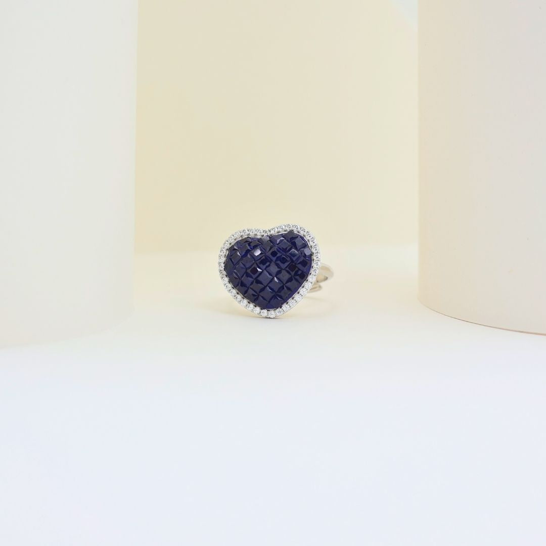Beautiful Heart design Silver ring(adjustable ring)925