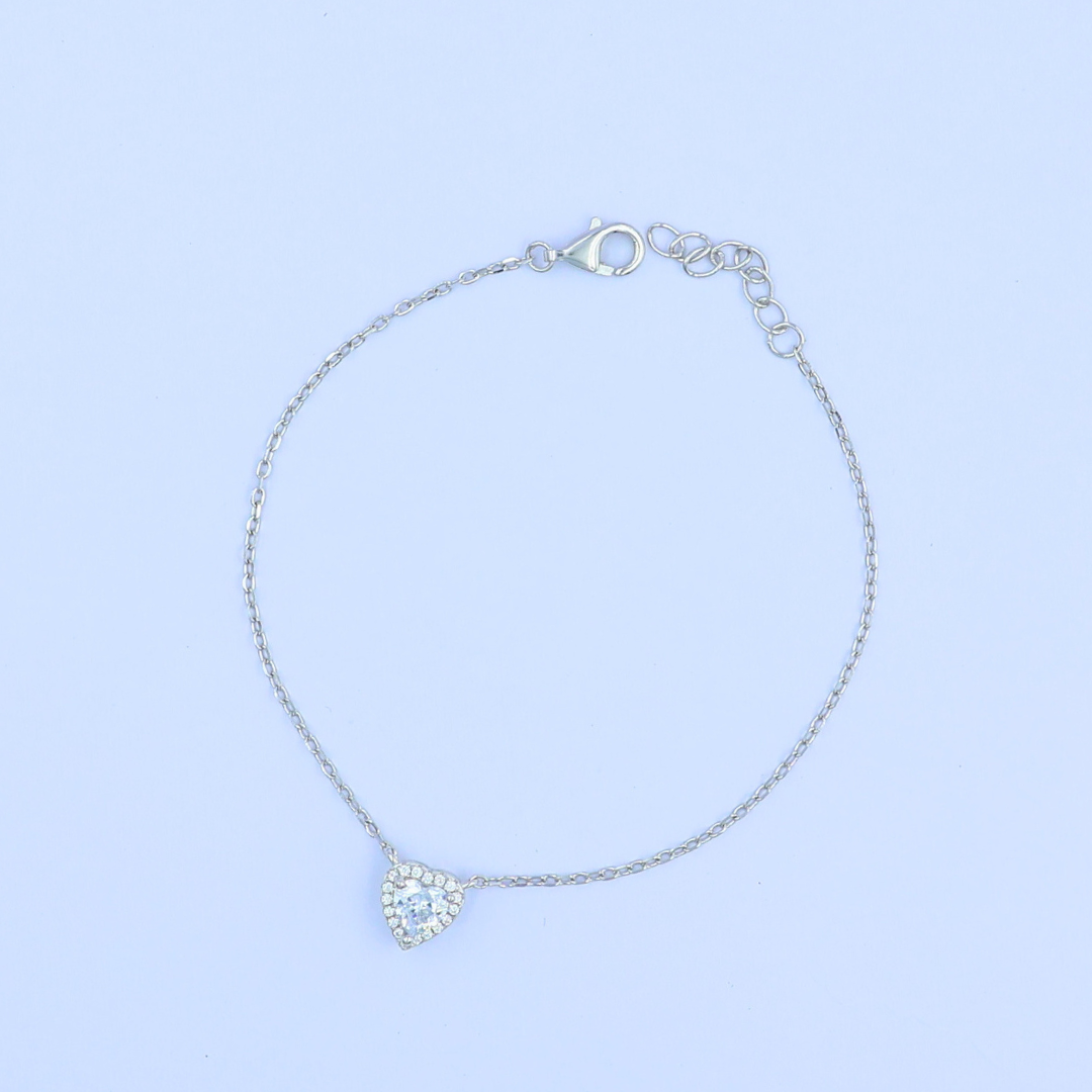 Silver Heart Bracelet 925