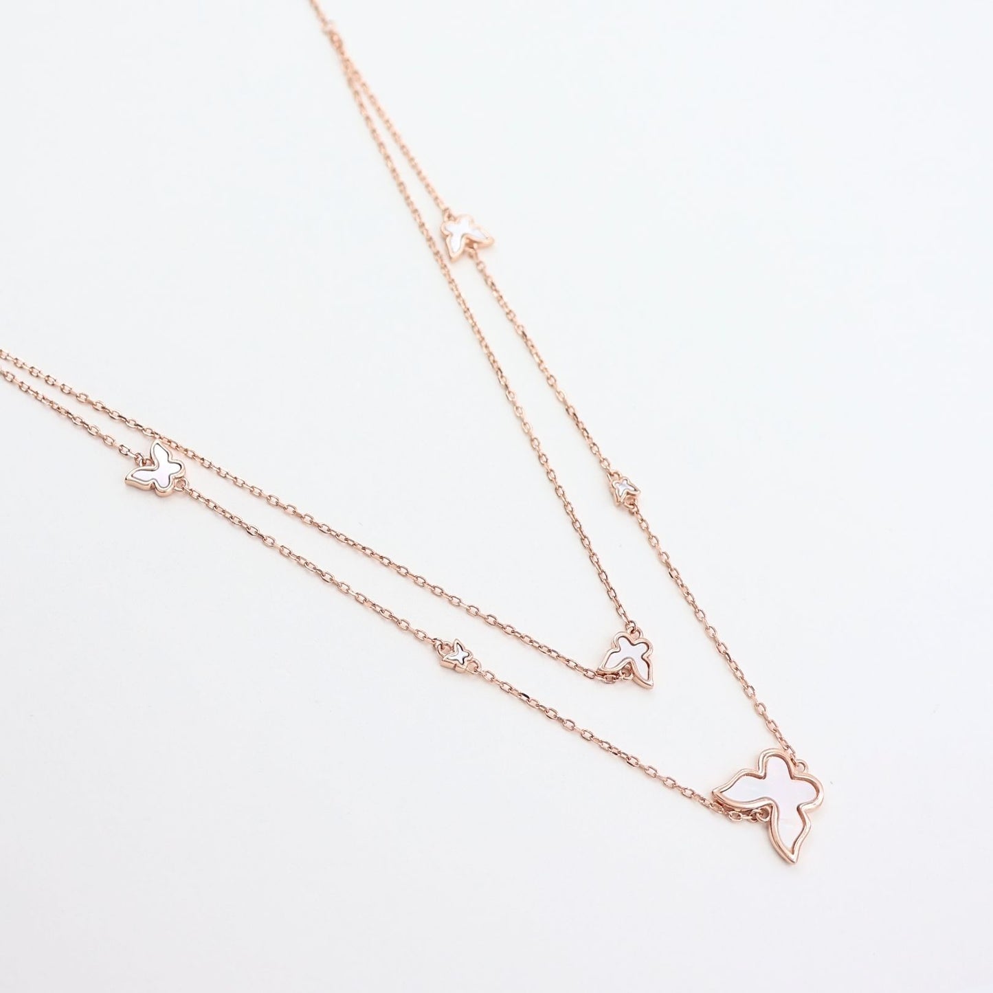 Rose Gold butterfly Fancy Chain 925