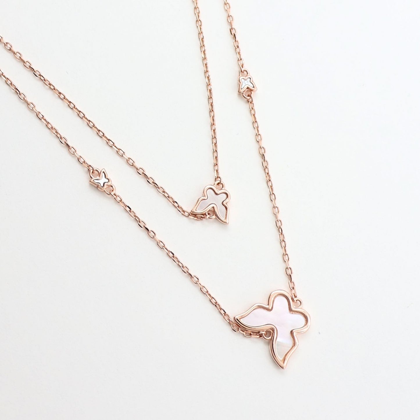 Rose Gold butterfly Fancy Chain 925