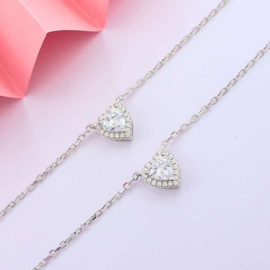 Silver Heart Bracelet 925