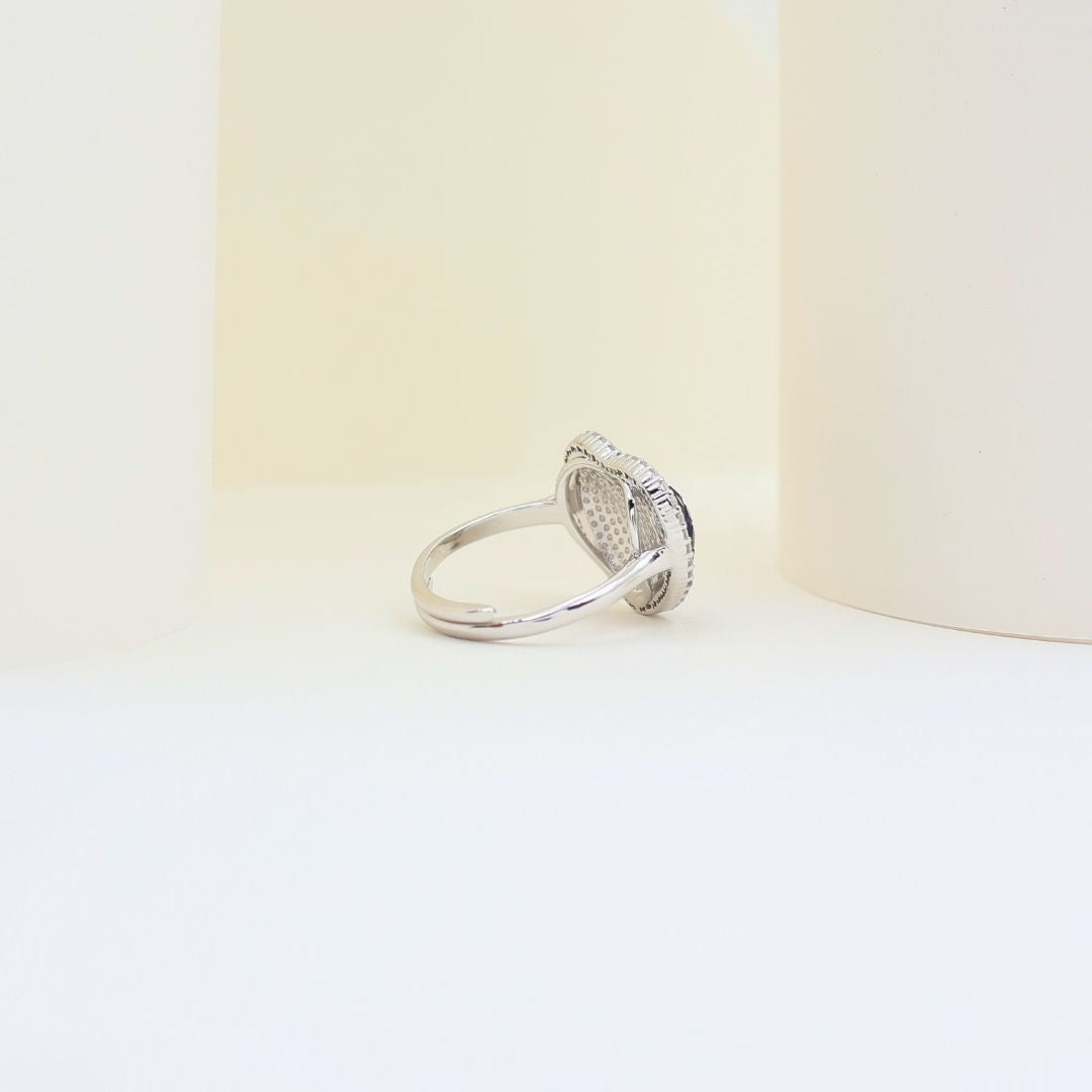 Beautiful Heart design Silver ring(adjustable ring)925