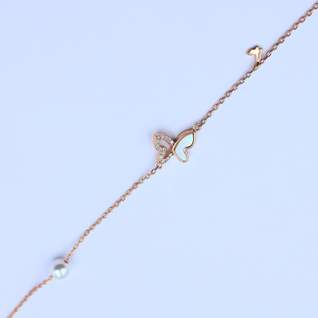 Rosegold Butterfly Bracelet 925