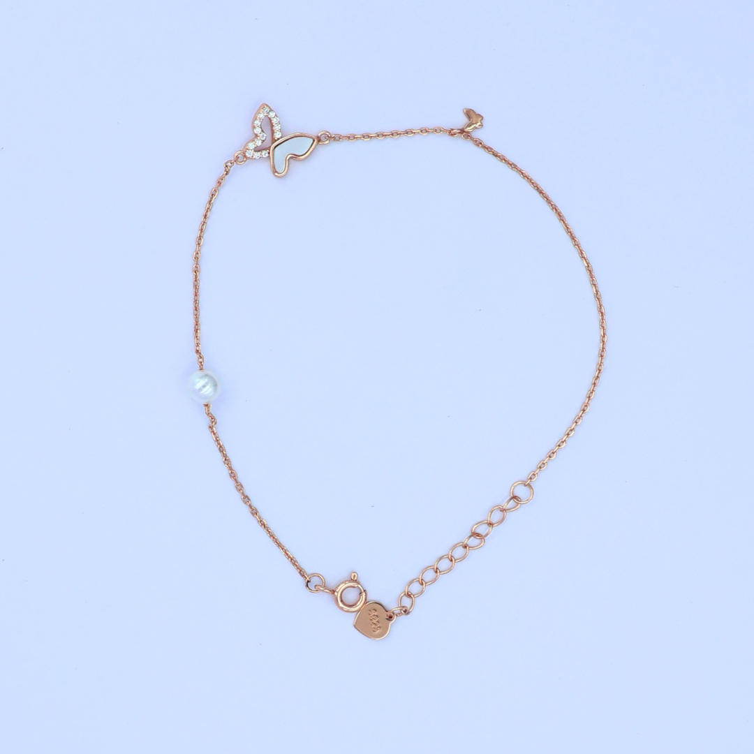Rosegold Butterfly Bracelet 925