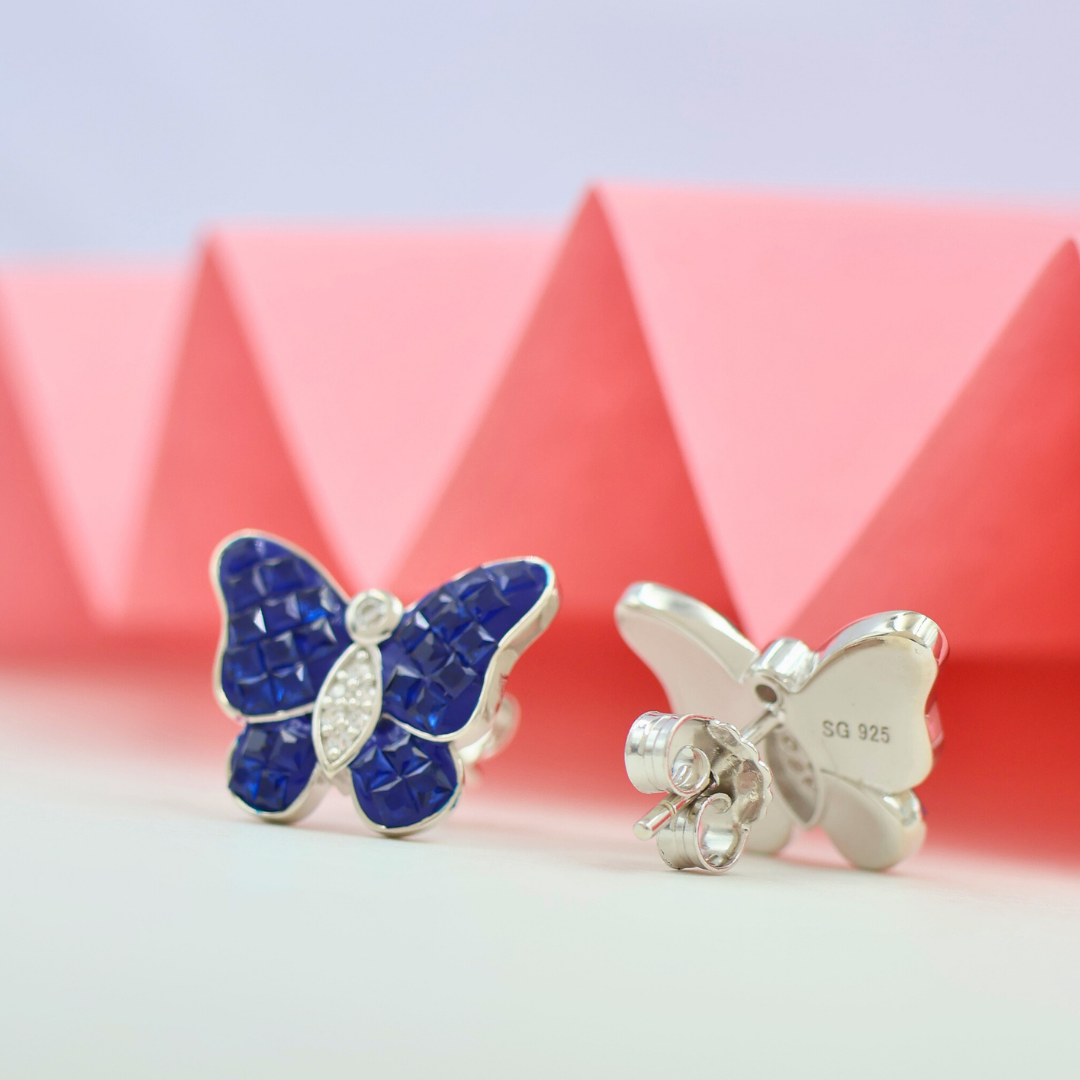 Fancy Butterfly Earrings &Studs 925