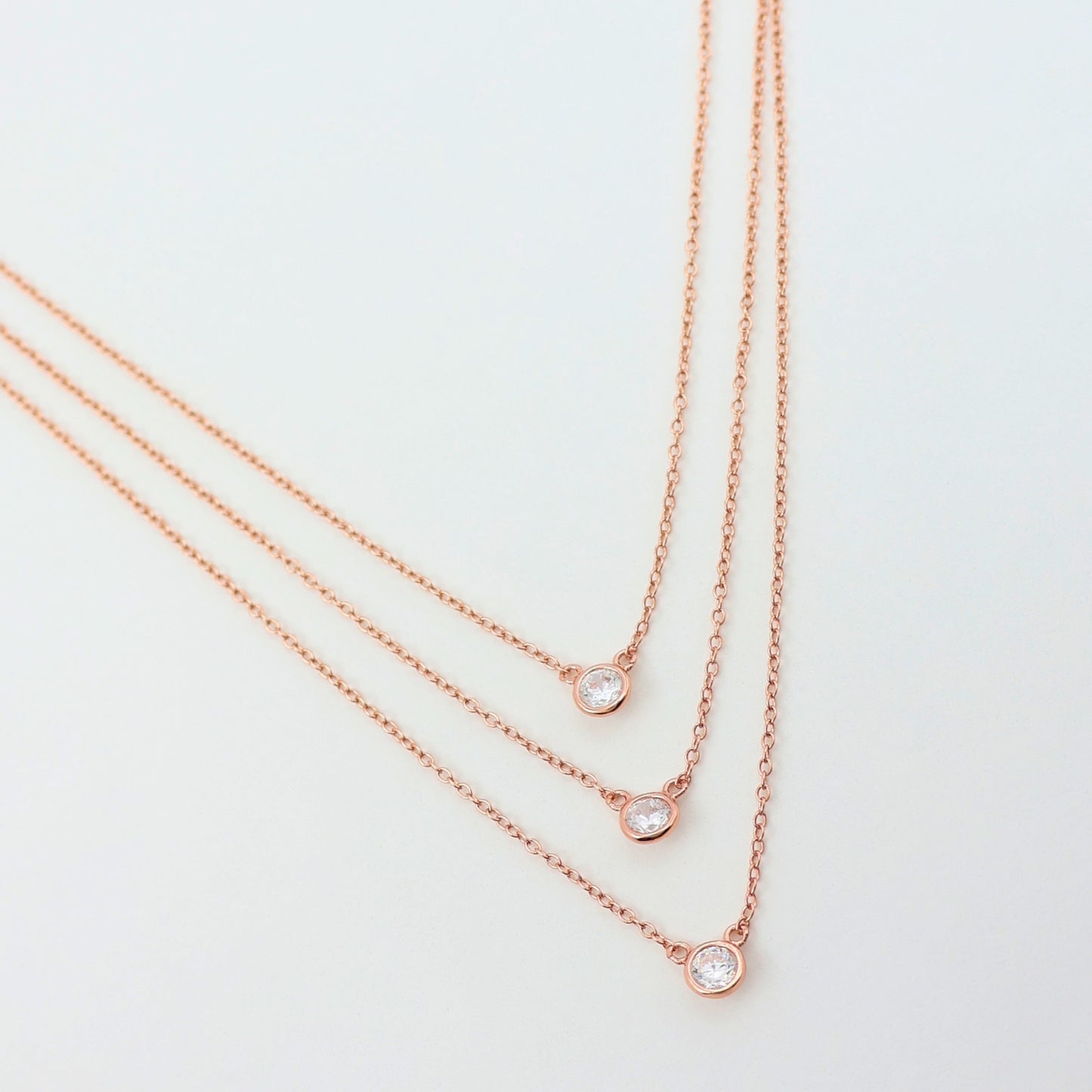 Rosegold Twinkling Fancy women neck wear 925