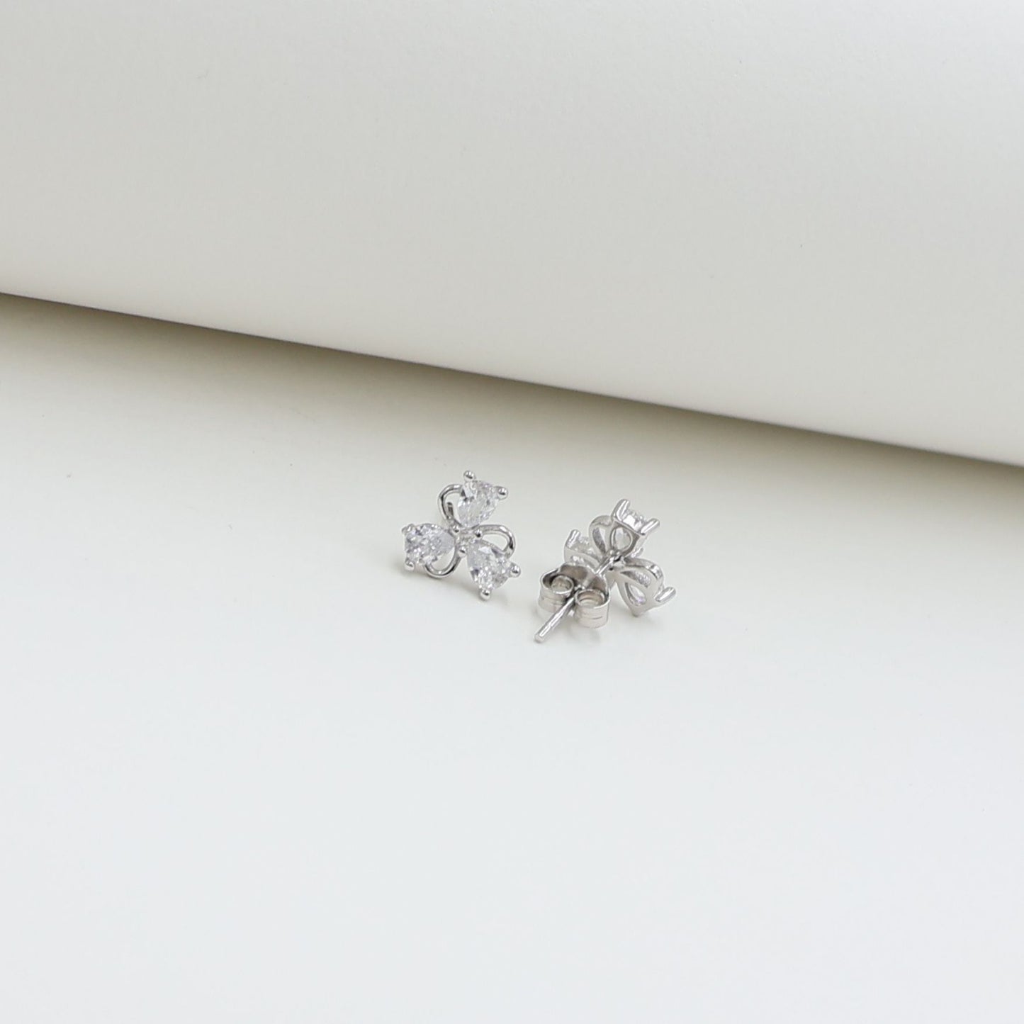 925 Sterling Silver Floral Stud Earrings