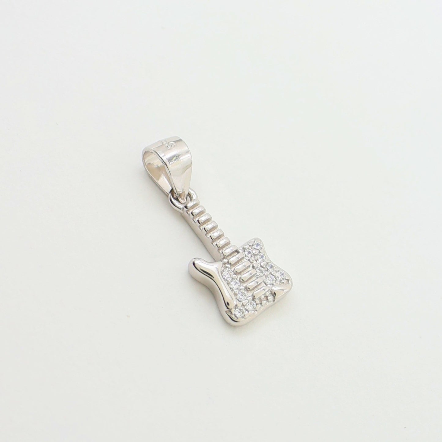 925 Sterling Silver Guitar Pendant