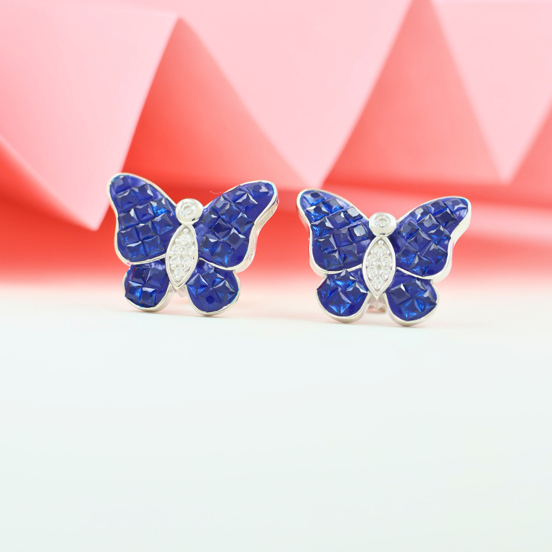 Fancy Butterfly Earrings &Studs 925