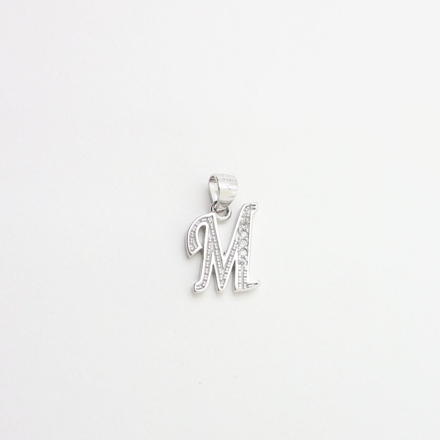 925 Sterling Silver Alphabet "M"