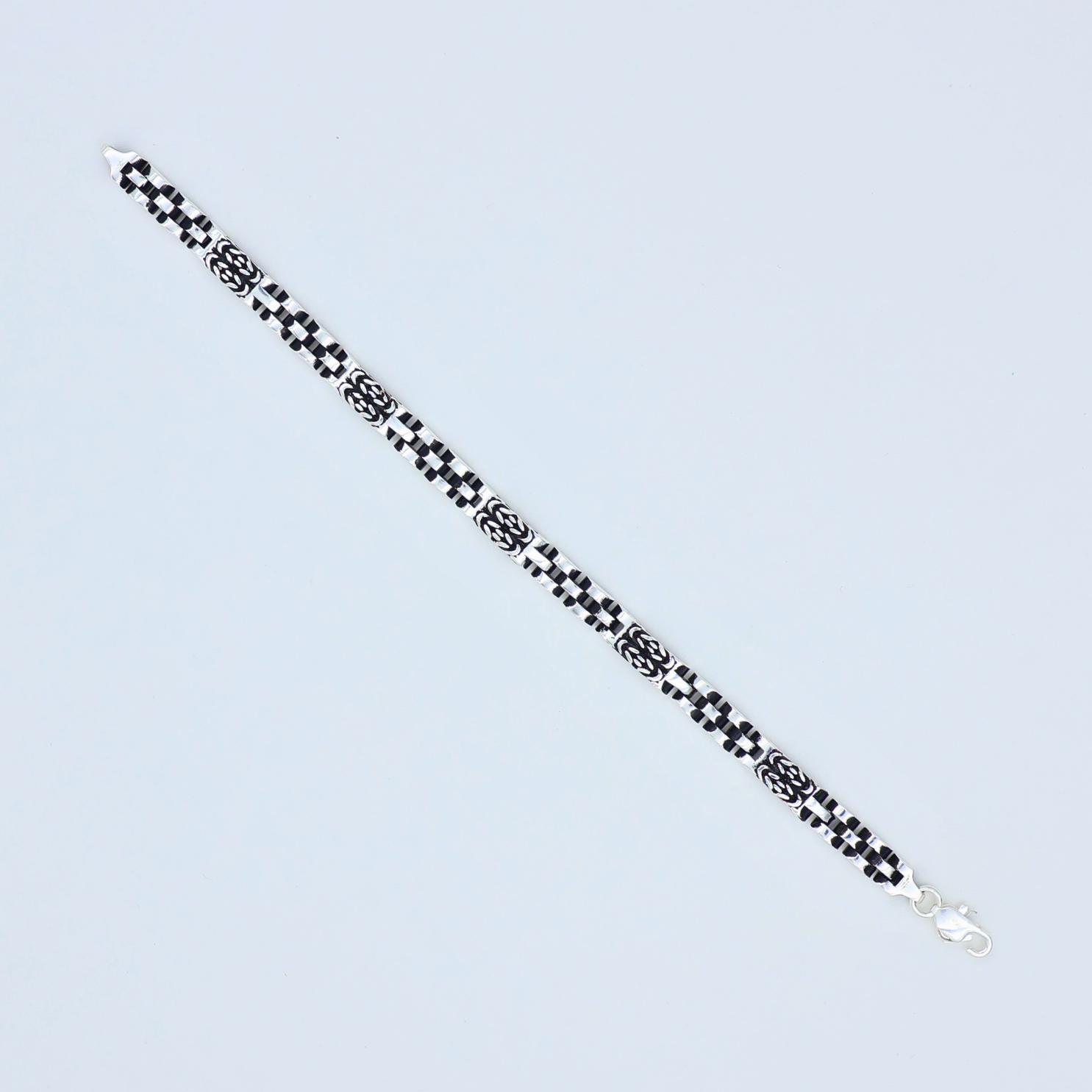 Silver hand chain for men on sale