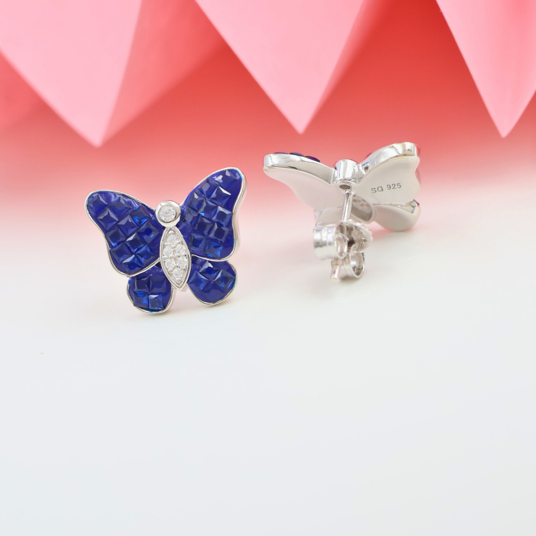 Fancy Butterfly Earrings &Studs 925