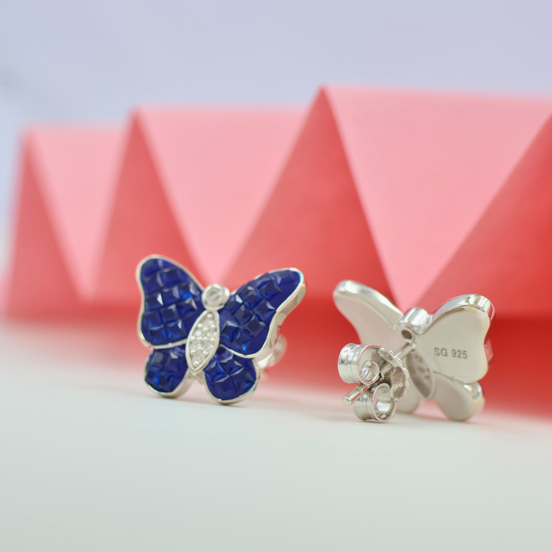 Fancy Butterfly Earrings &Studs 925