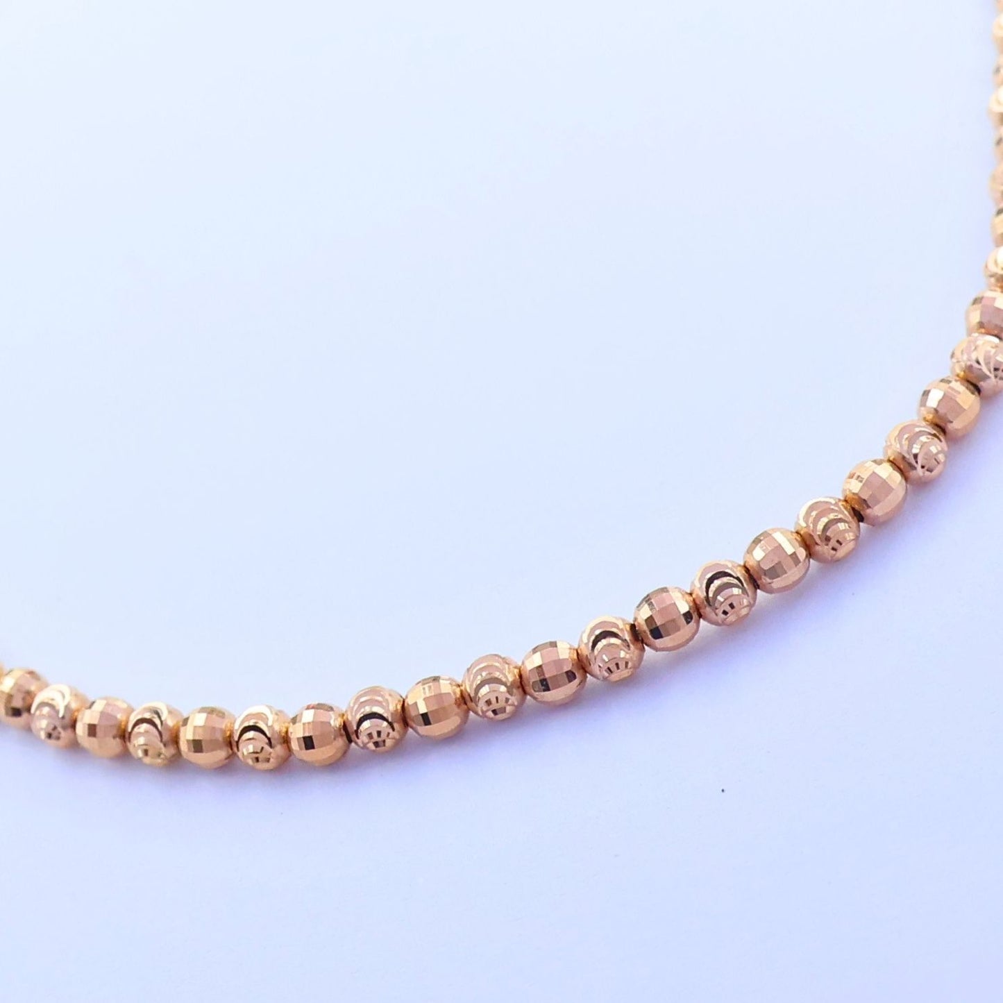 Rose Gold Evil Eye Single Anklet Silver 925 (Stretchable)
