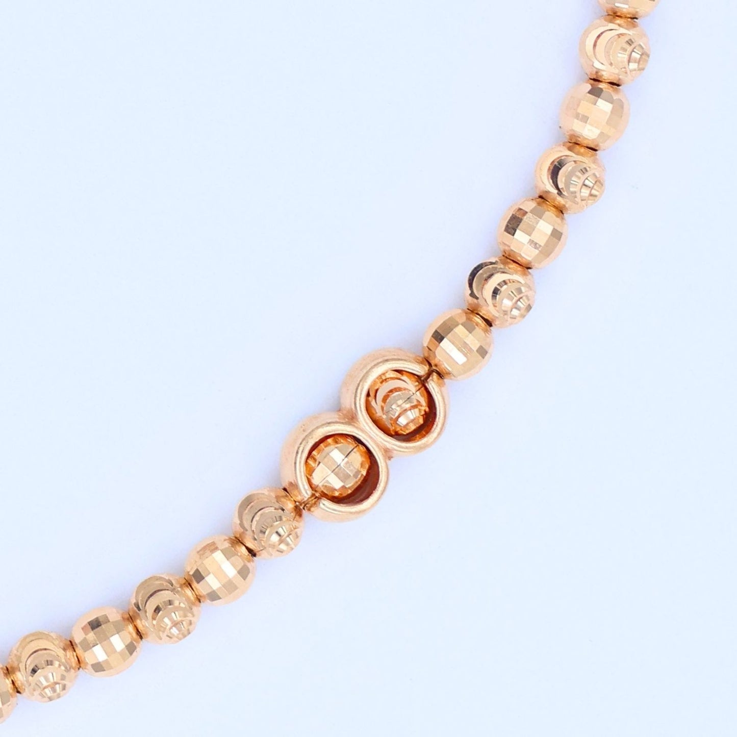 Rose Gold Evil Eye Single Anklet Silver 925 (Stretchable)