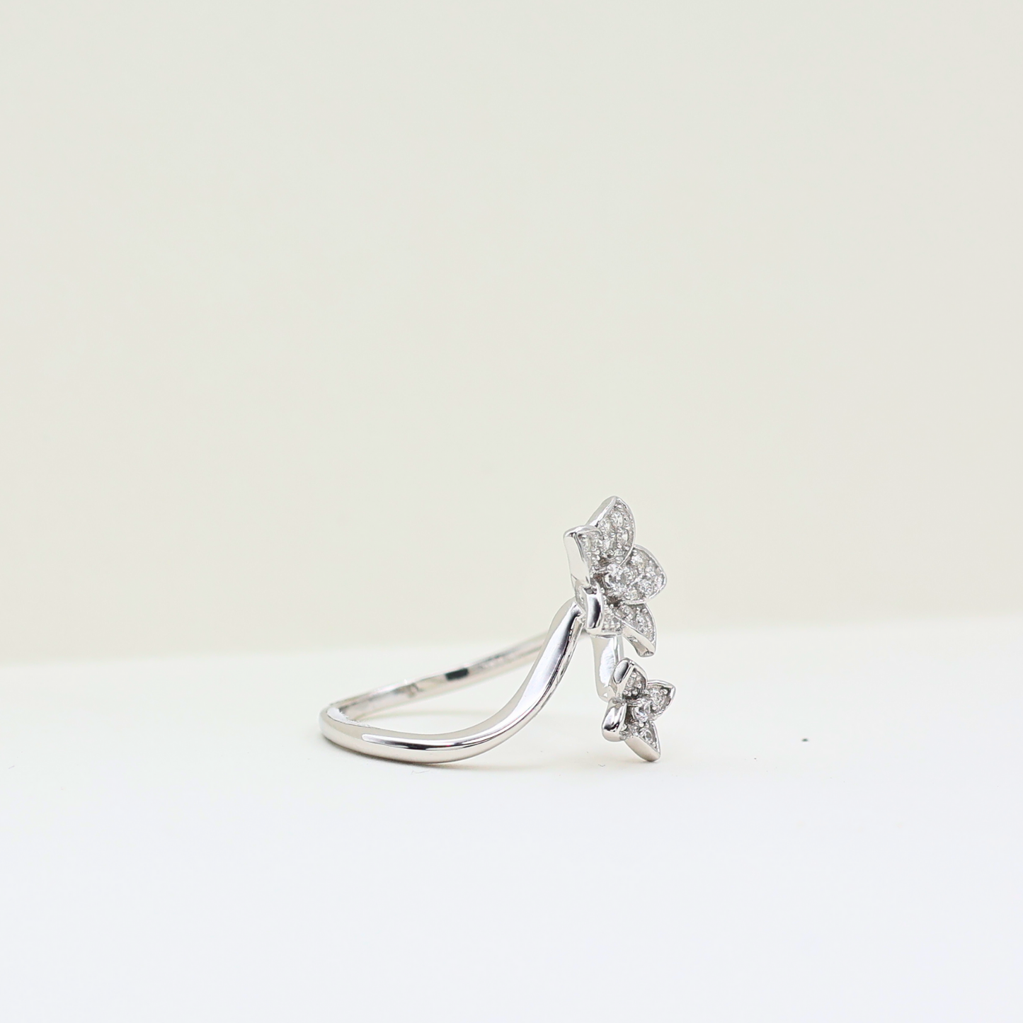 Flower design silver fancy ring(adjustable ring)925