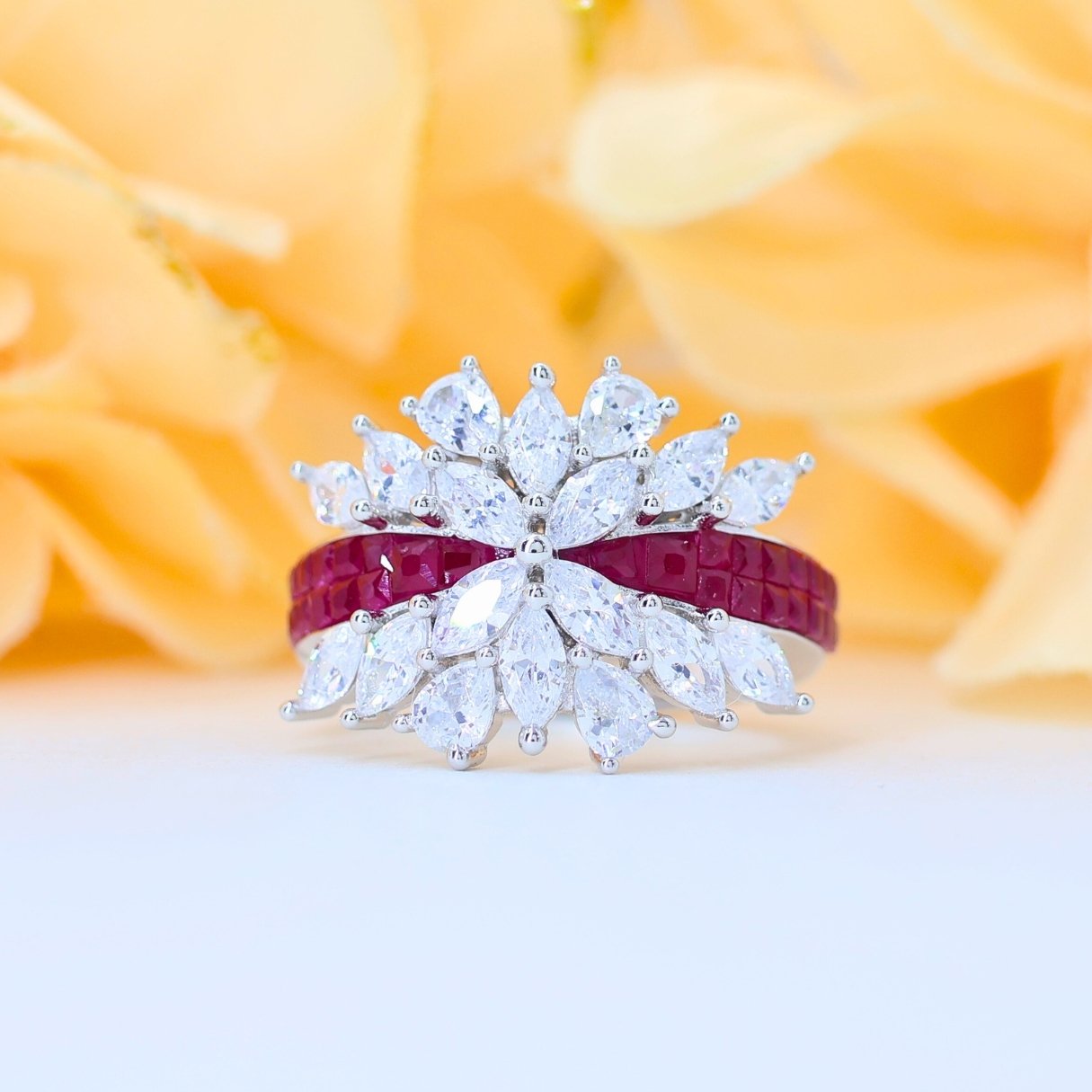 Twinkling Fancy Silver Ring (adjustable ring)925