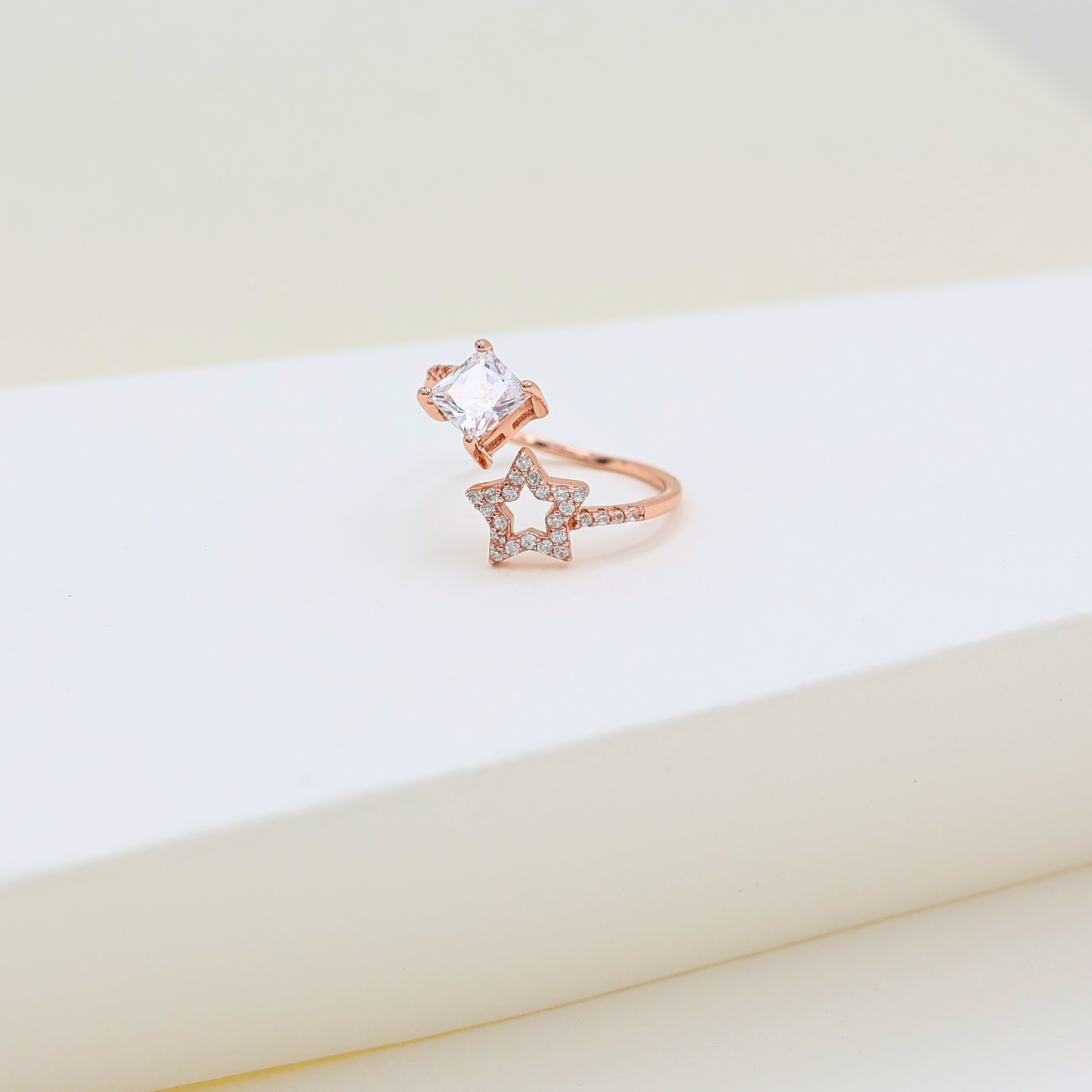 Allure Rosegold finishing silver ring (adjustable ring)925