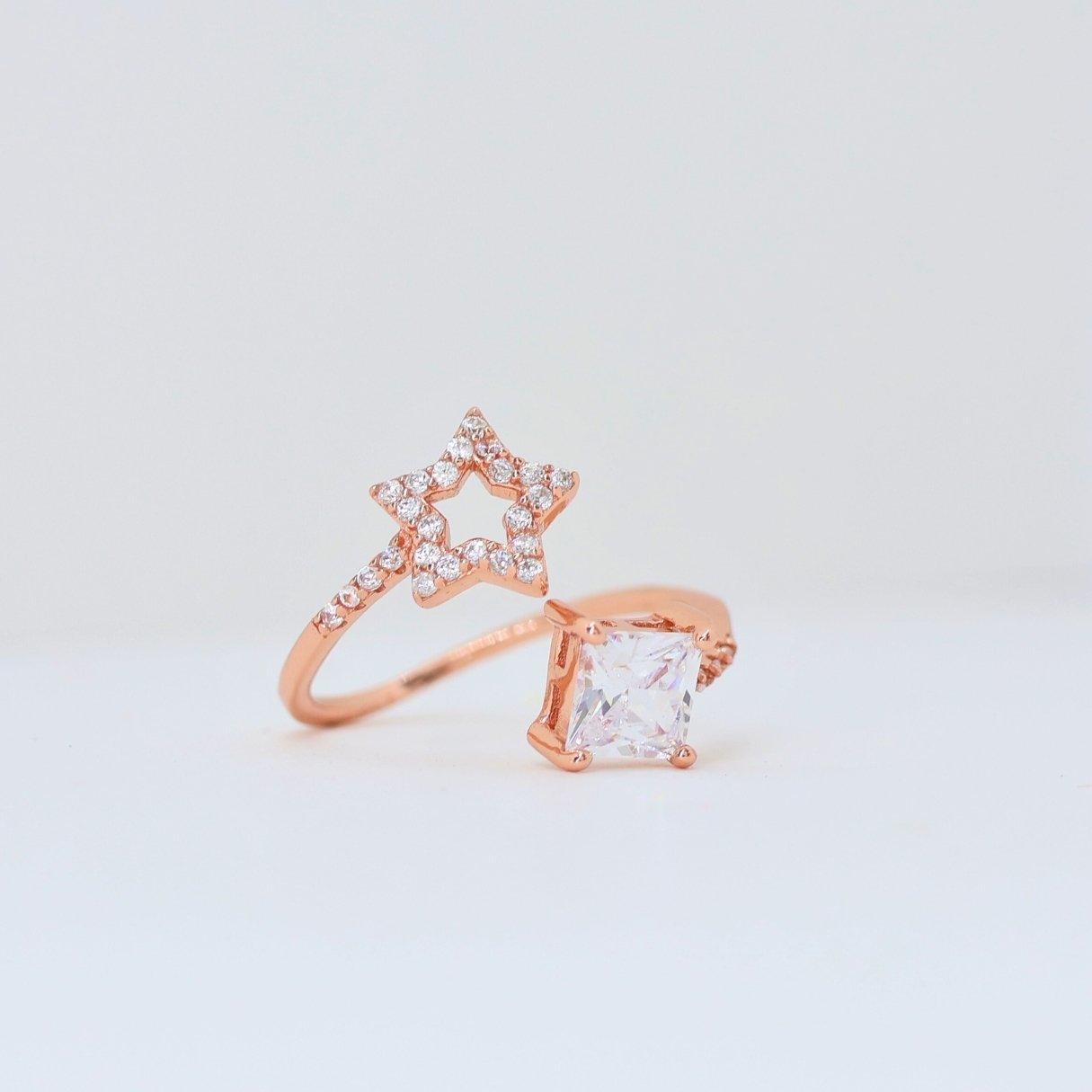 Allure Rosegold finishing silver ring (adjustable ring)925