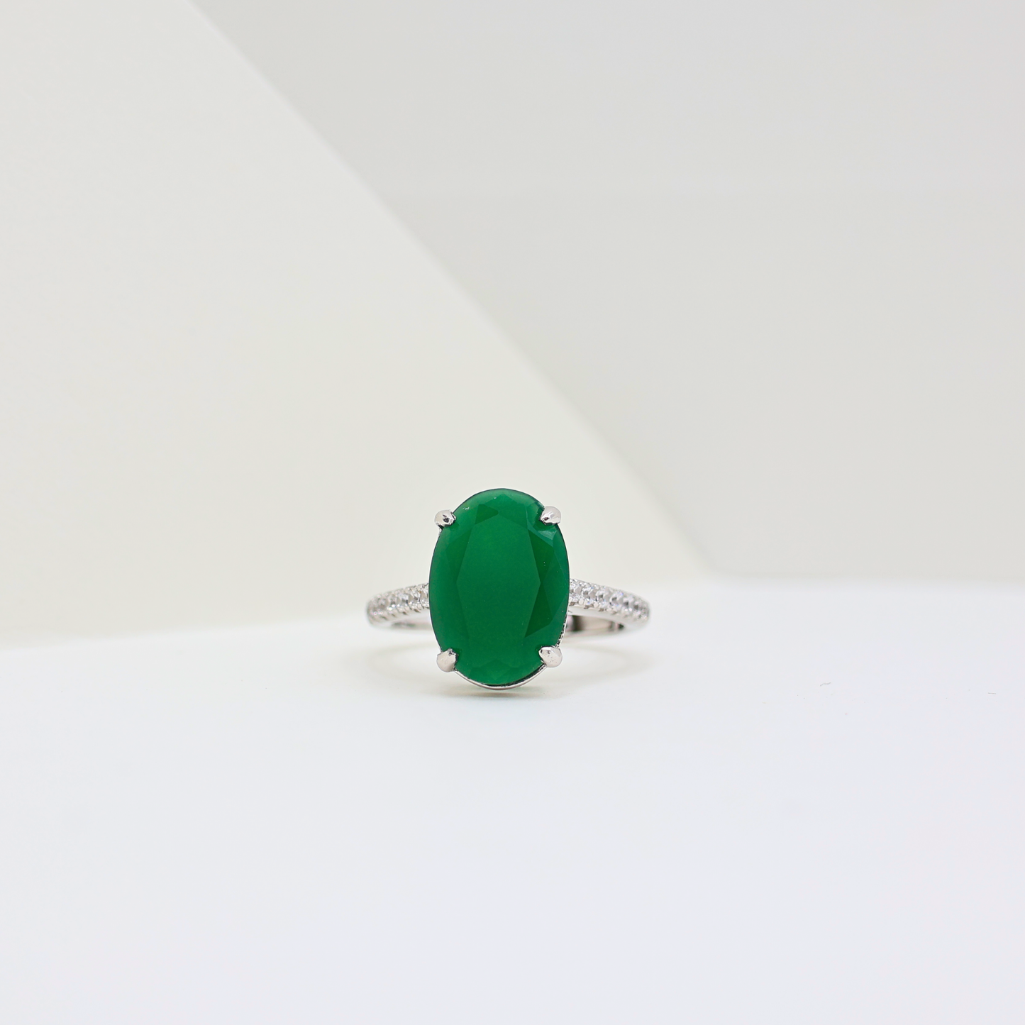 Elite chunky solitaire ring(adjustable ring)925
