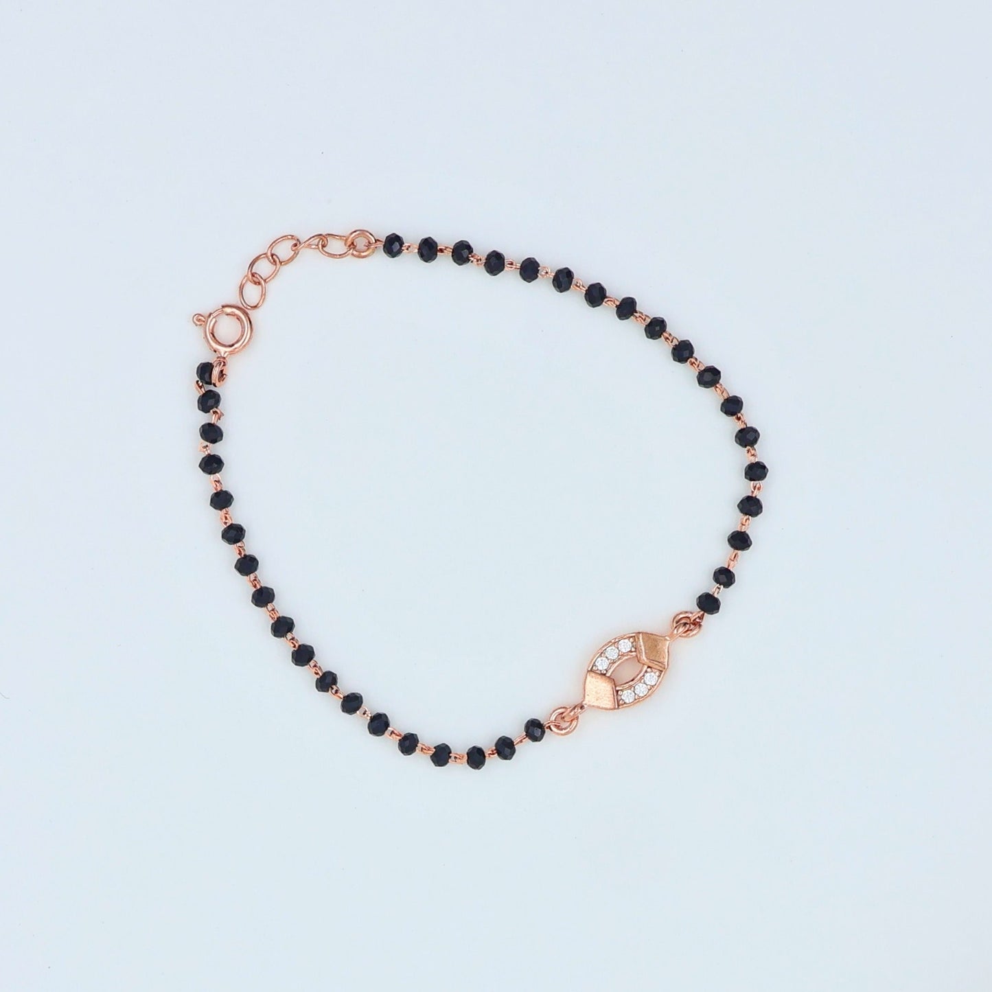 Rose Gold Mangalsutra Bracelet 925 Silver