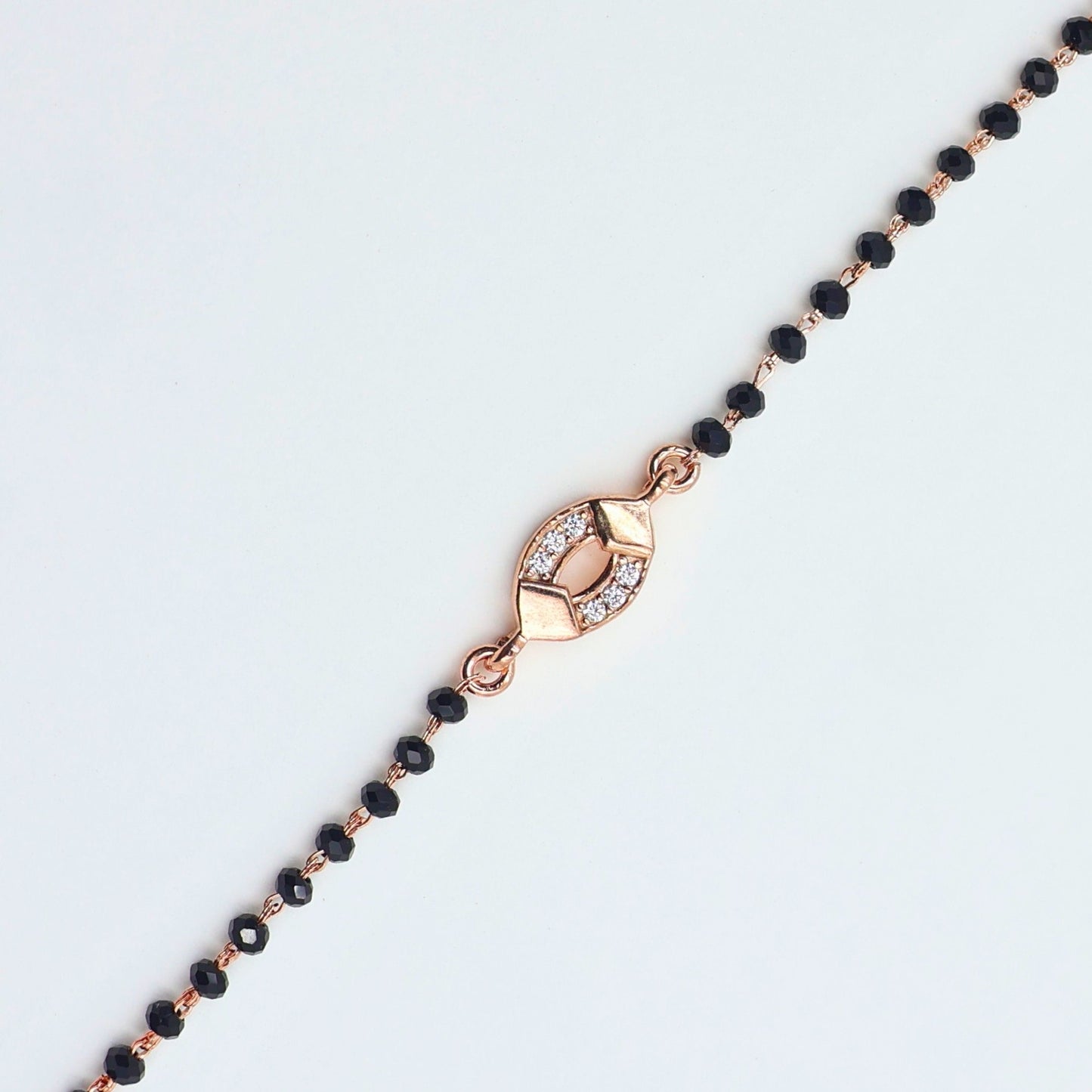 Rose Gold Mangalsutra Bracelet 925 Silver