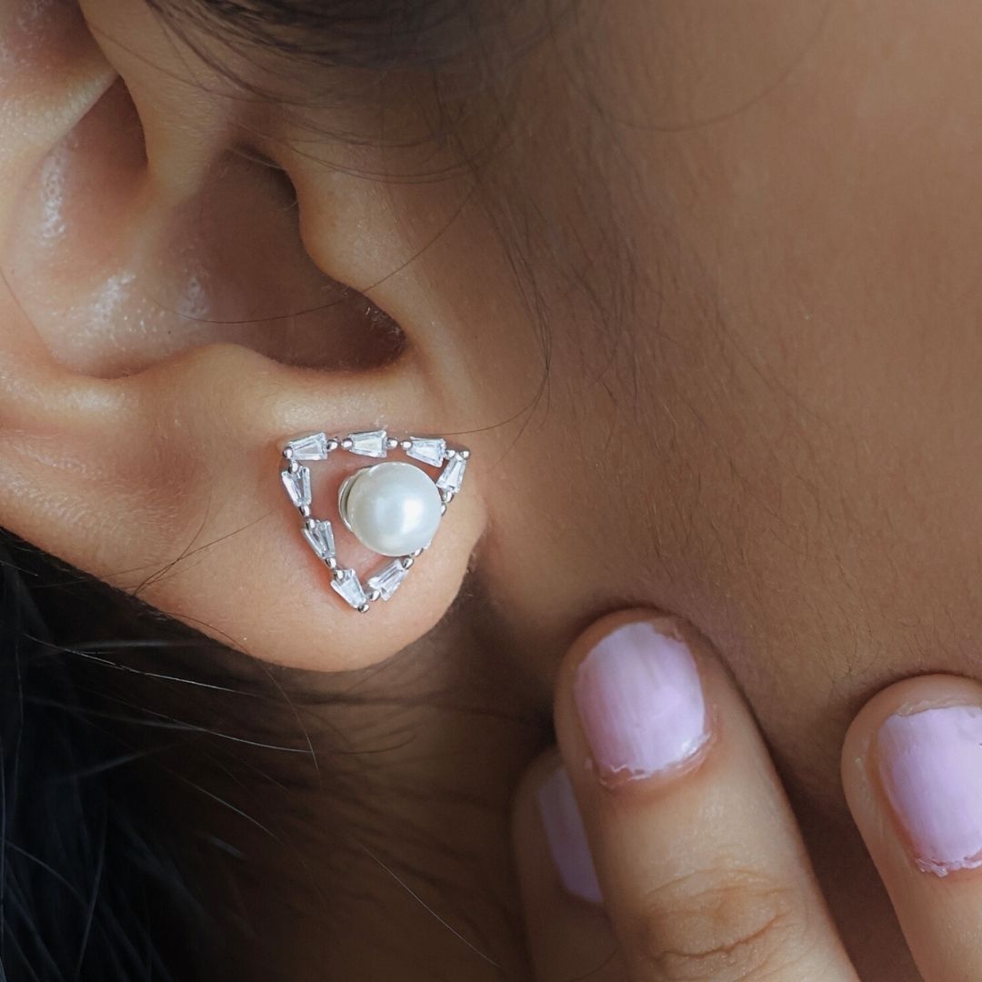 Silver Charming Pearl with link chain 925