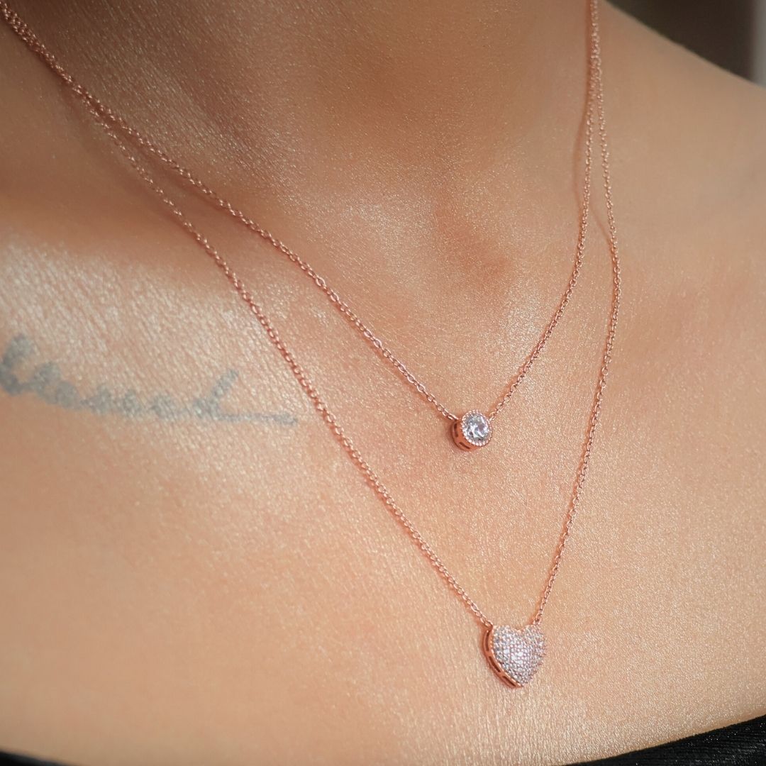 Only Silver Pendant Earring Set