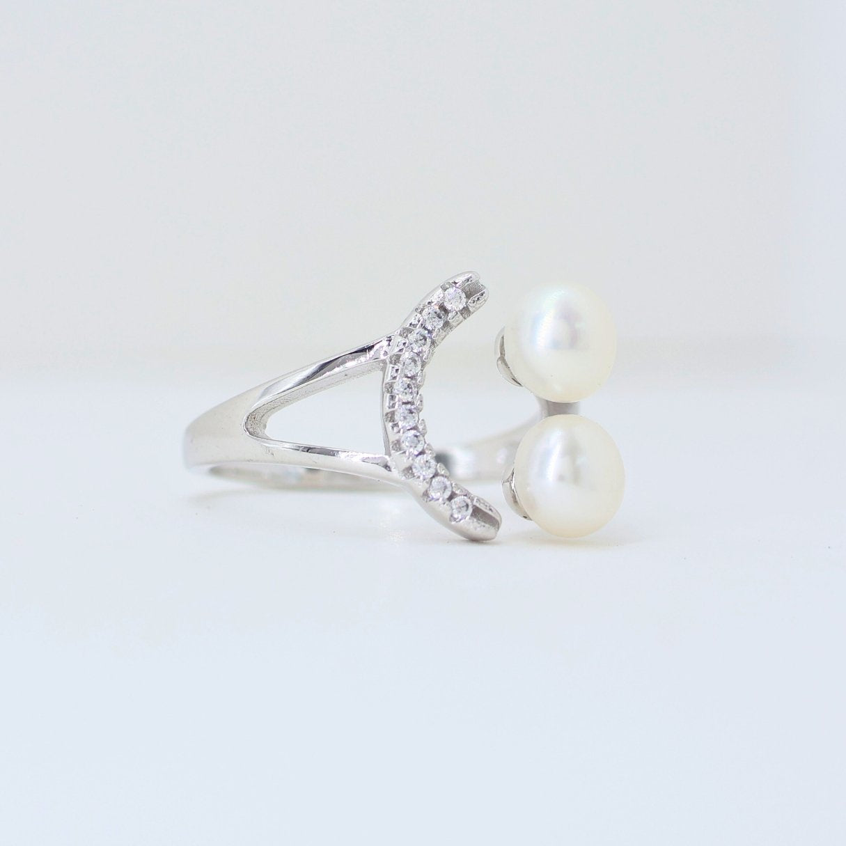 Allure pearls Silver ring (adjustable ring)925