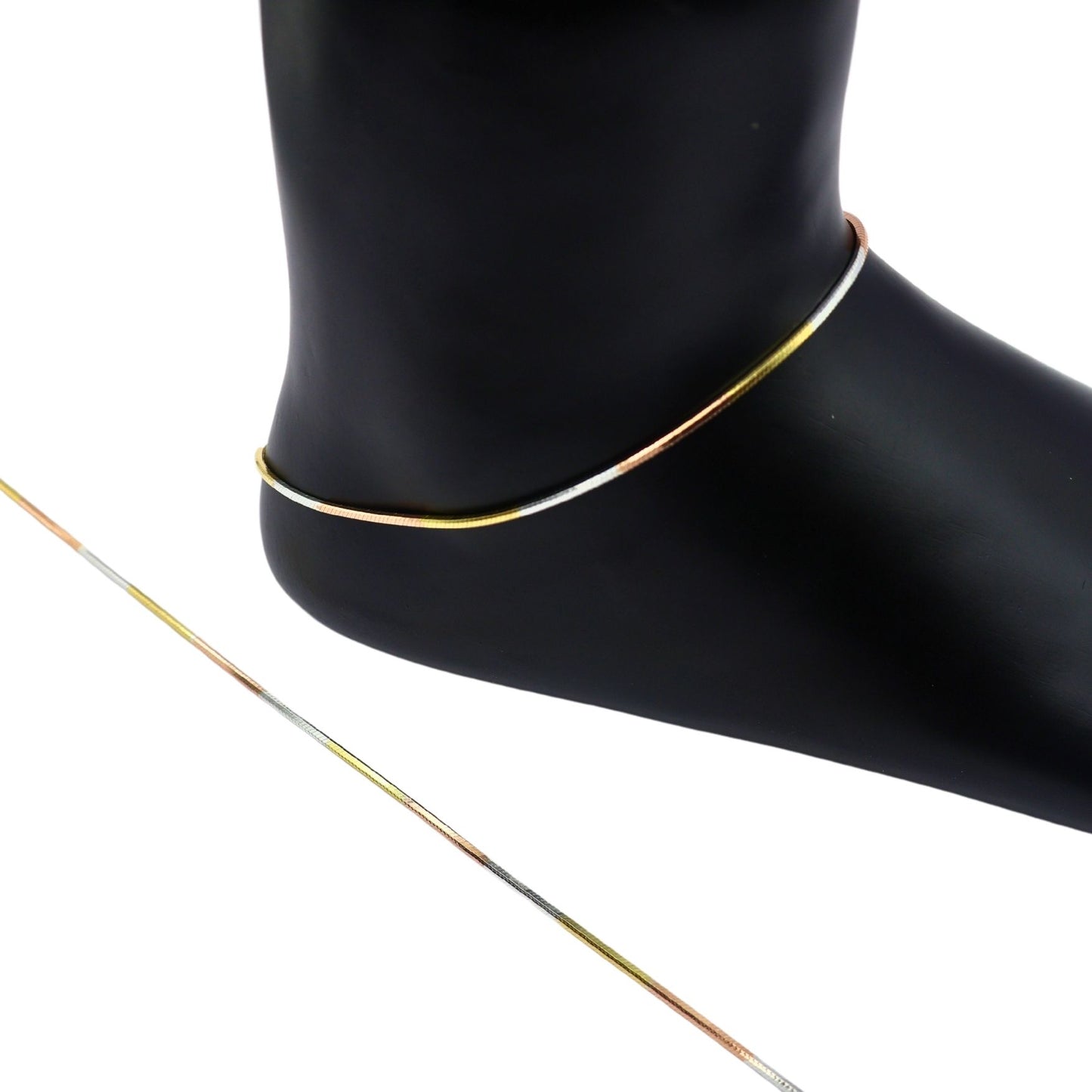 Rose Gold Fancy Pair Anklet 925 silver