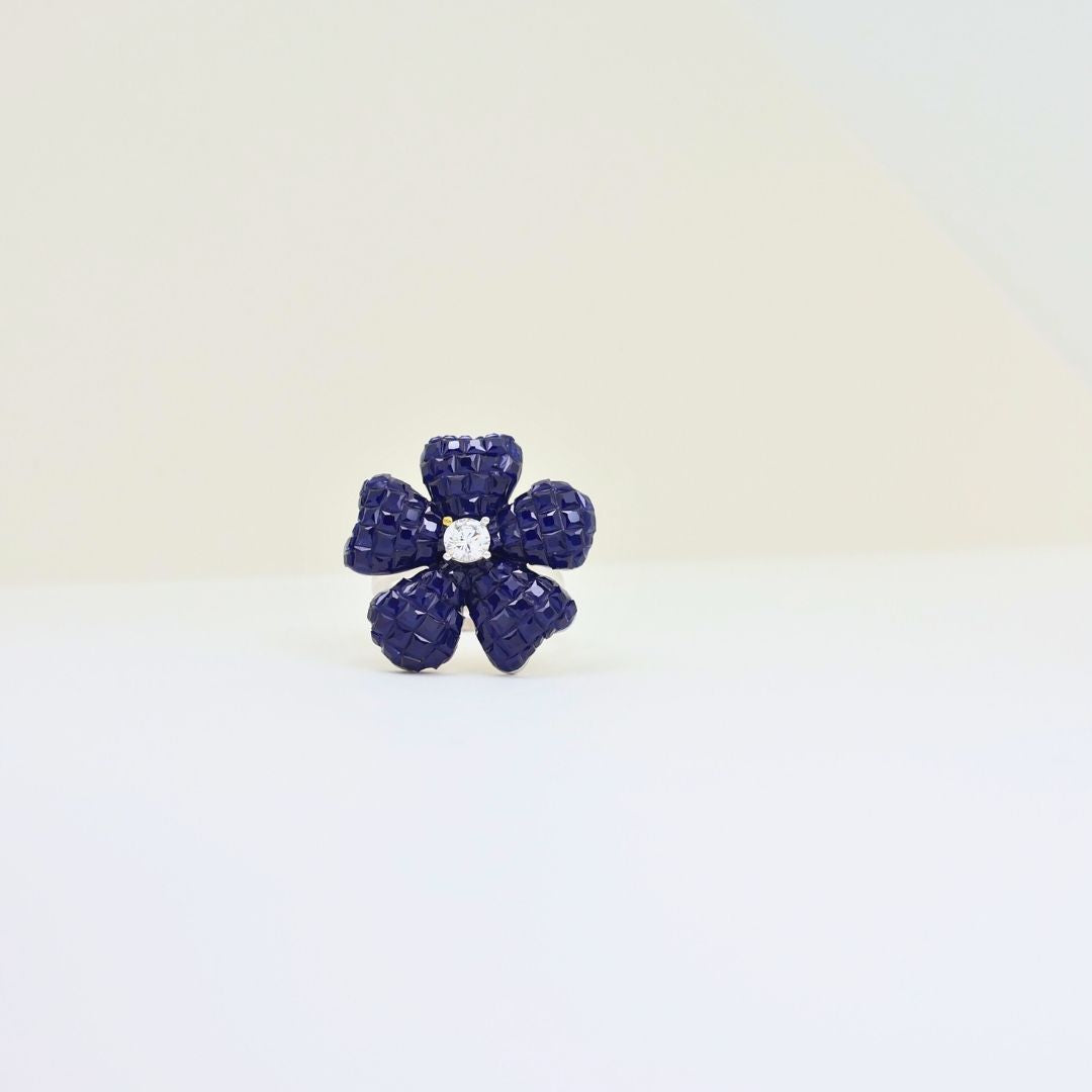 Twinkling Fancy Silver Ring (adjustable ring)925
