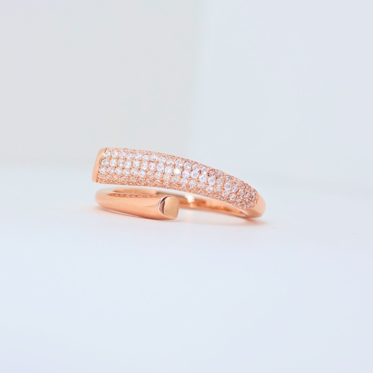 Allure Rosegold finishing silver ring (adjustable ring)925