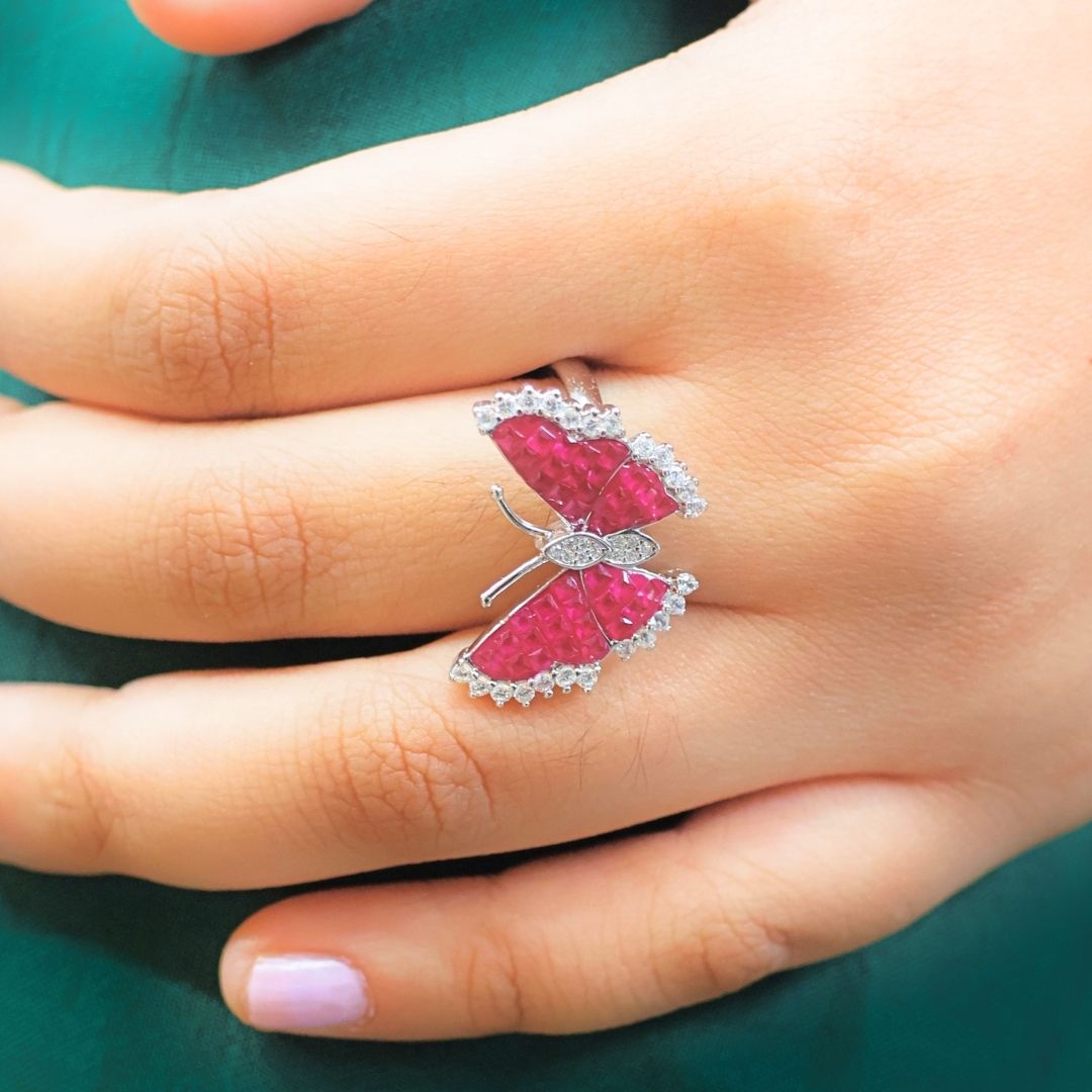 Butterfly Allure Fancy Ring (Adjustable Ring)925