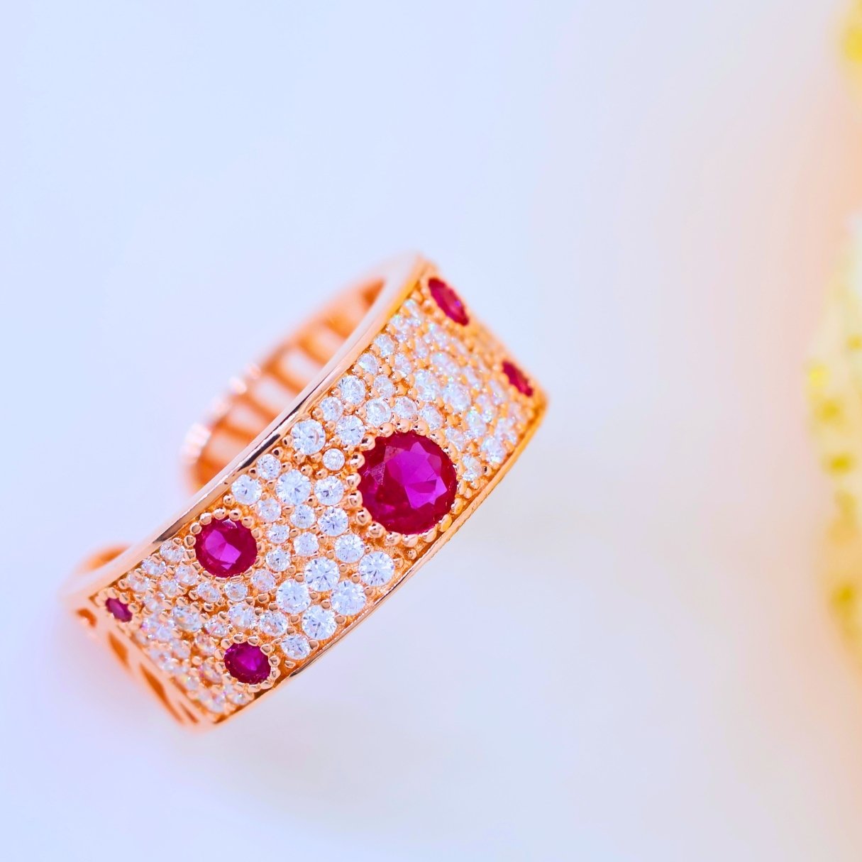 Rosegold finishing silver ring (adjustable ring) 925