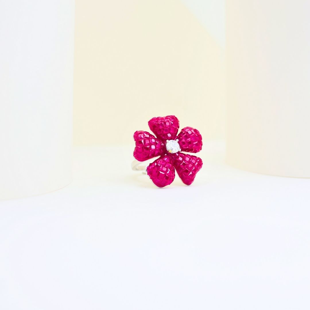 Twinkling Fancy Silver Ring (adjustable ring)925