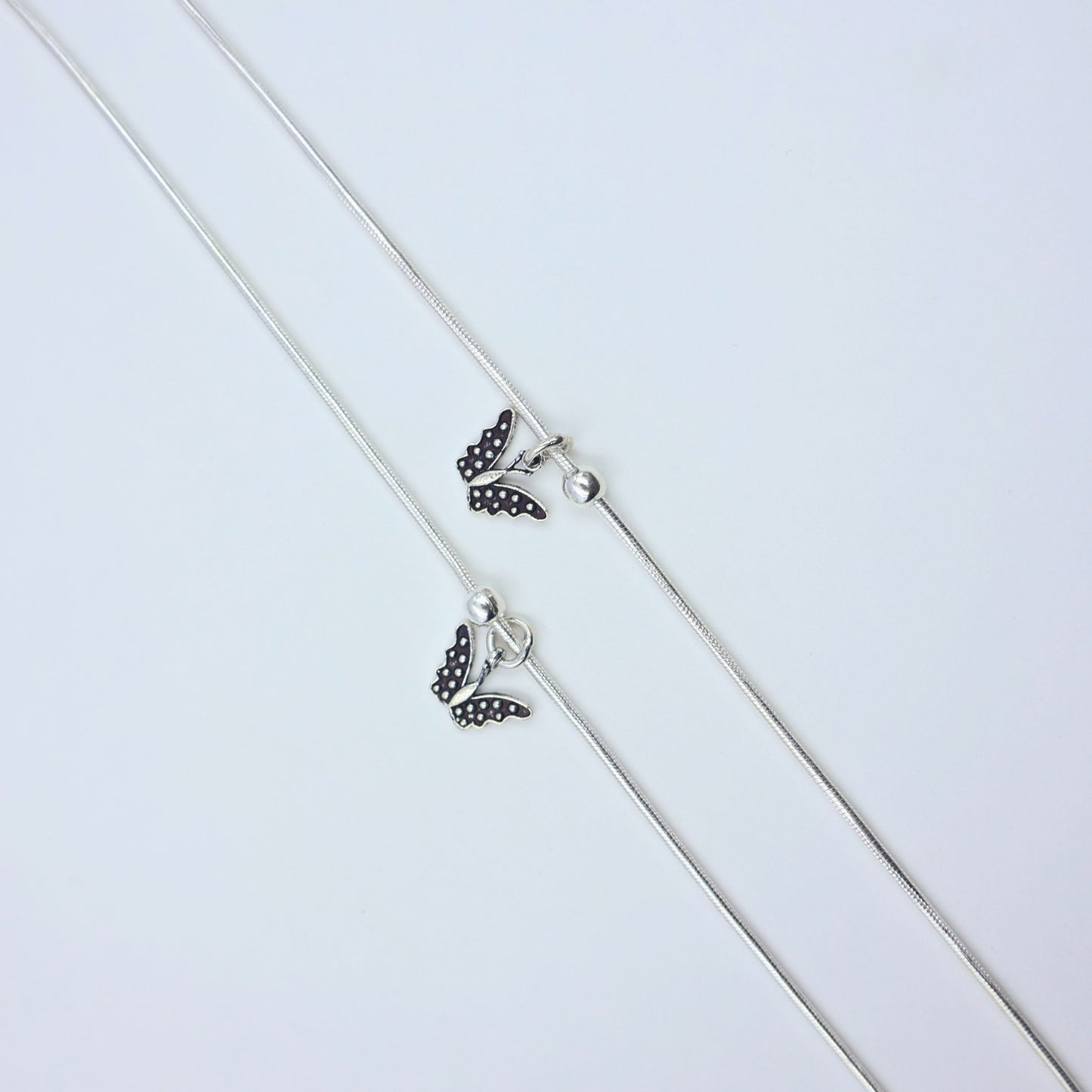 Silver Butterfly Anklet 925