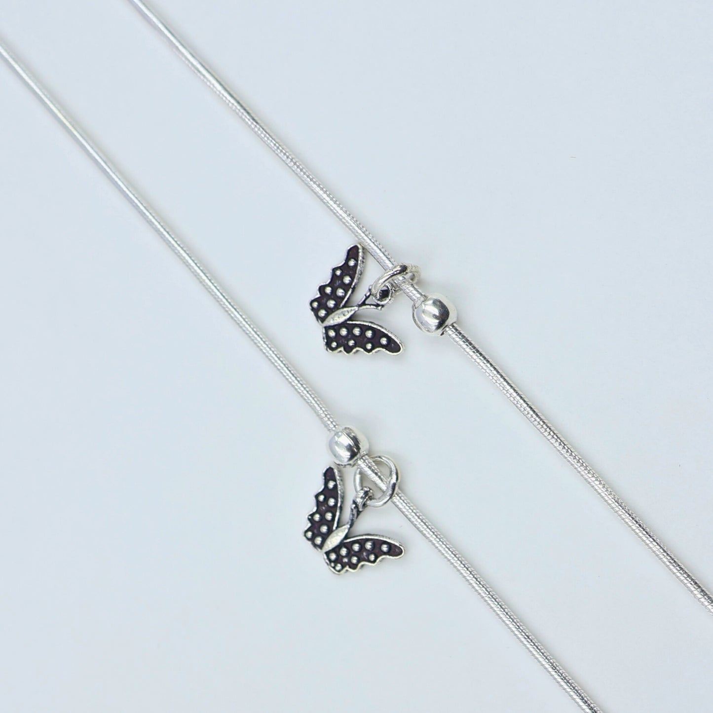 Silver Butterfly Anklet 925