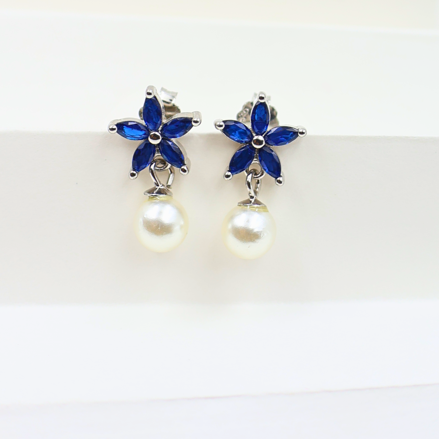 925 sterling silver pearl & floral pendant set (DDPZ-DC-19)