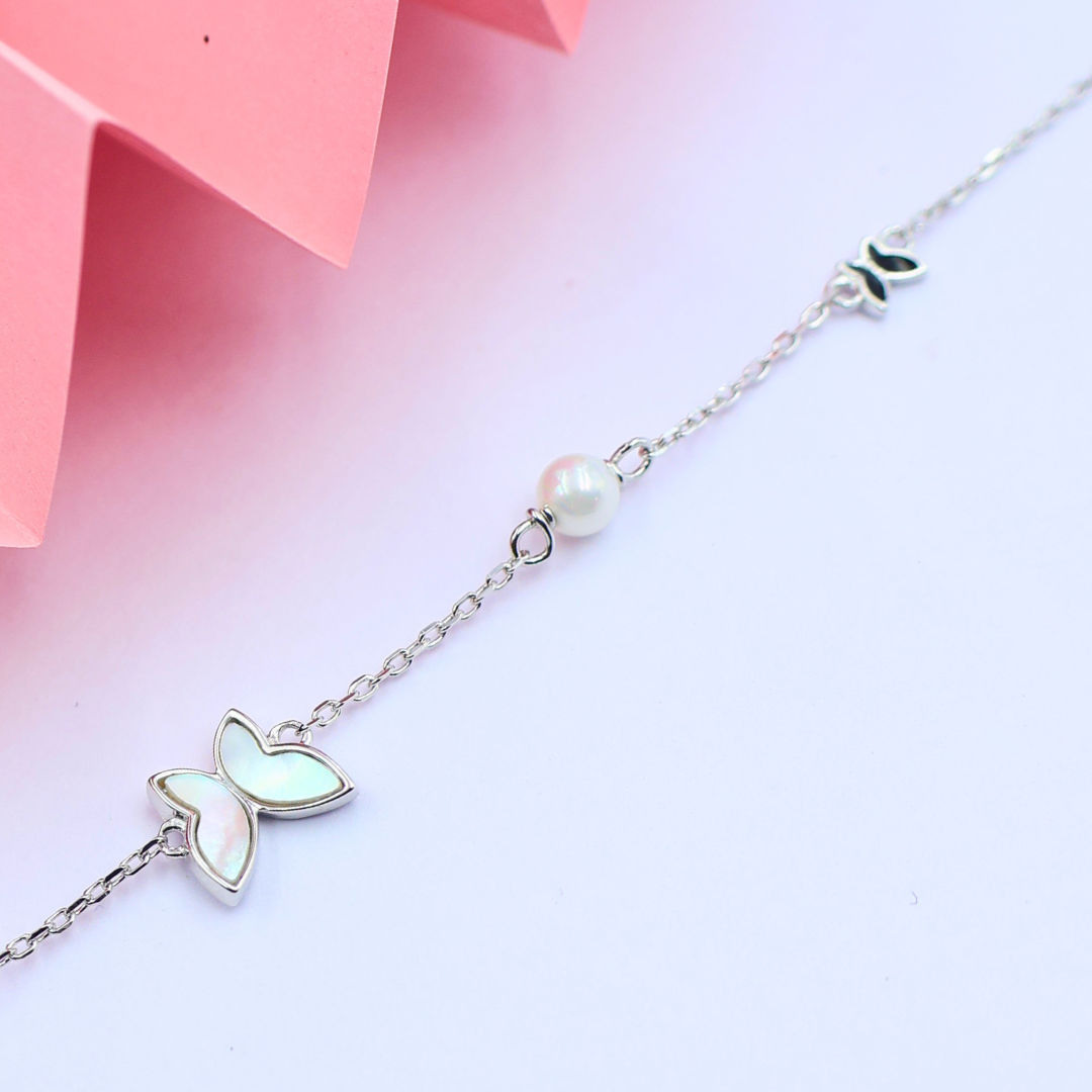 Silver Butterfly Fancy Bracelet 925