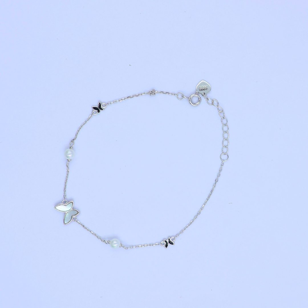 Silver Butterfly Fancy Bracelet 925
