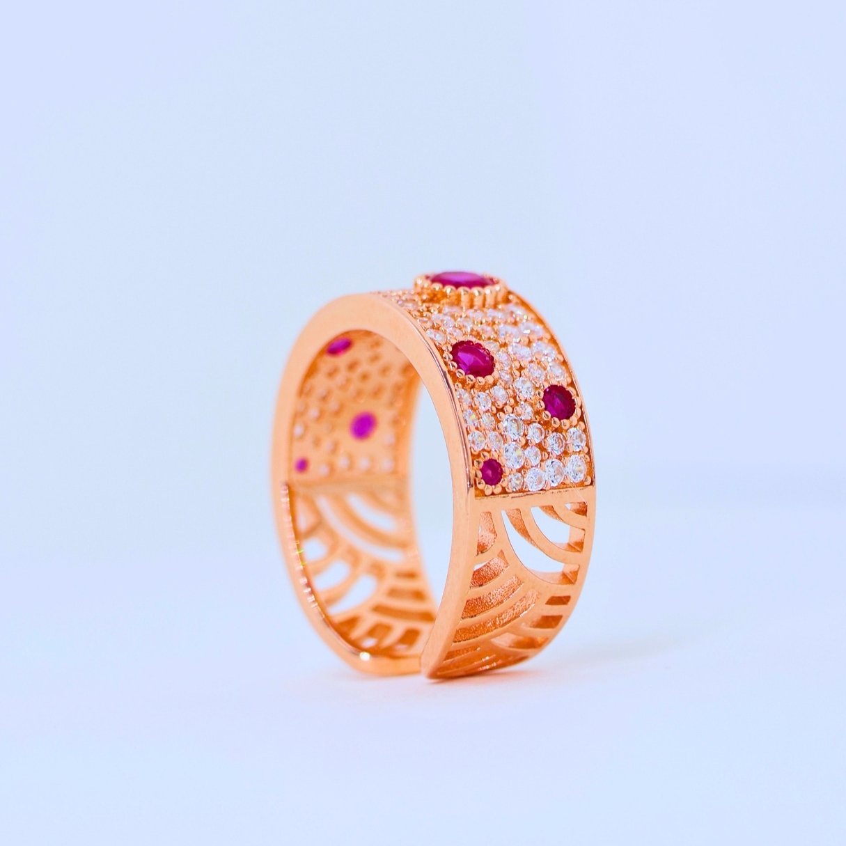 Rosegold finishing silver ring (adjustable ring) 925