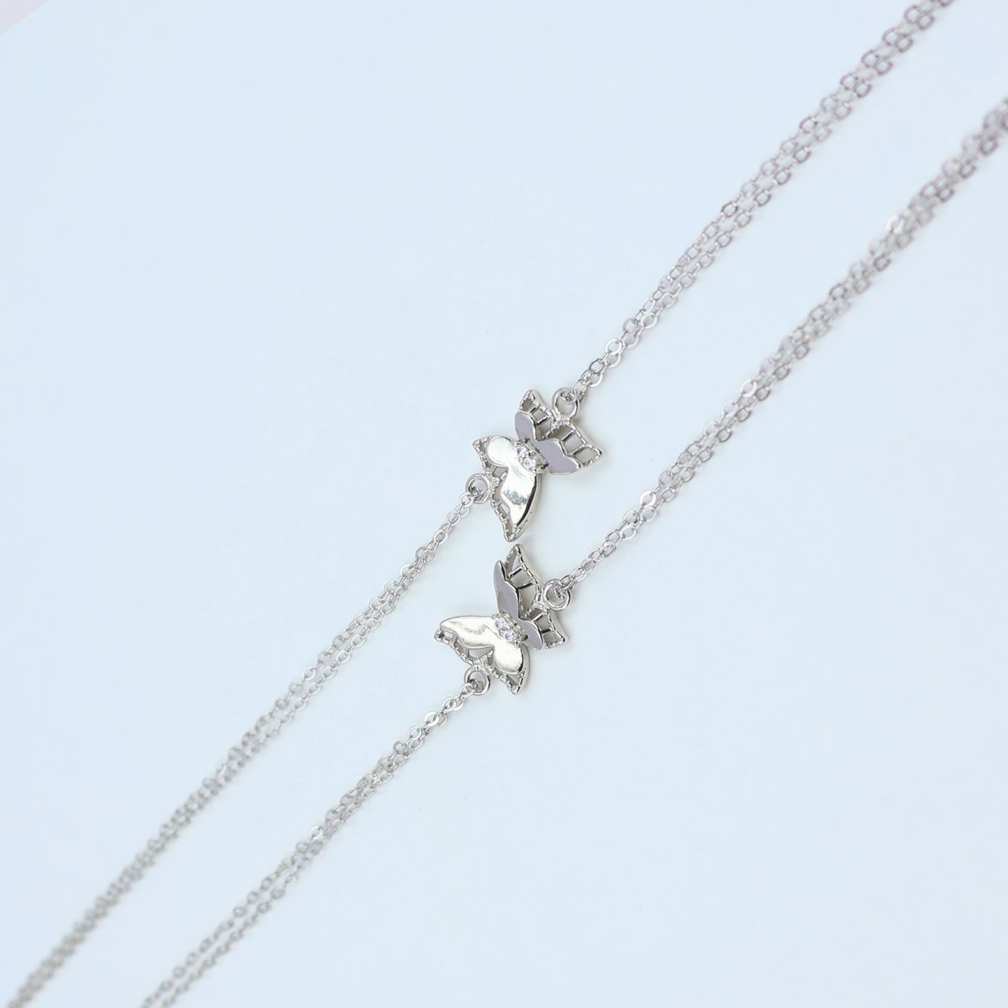 925 Silver Butterfly Single Anklet