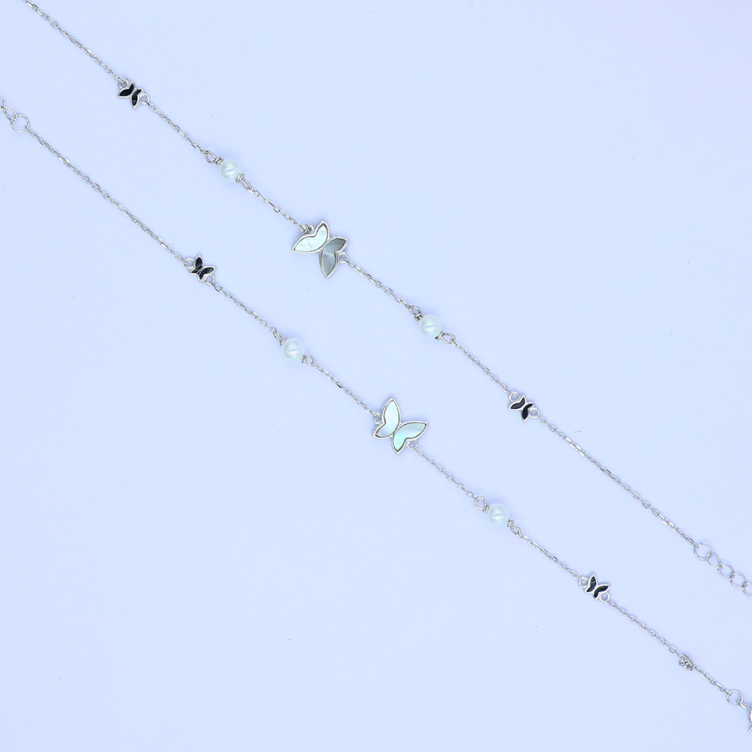Silver Butterfly Fancy Bracelet 925