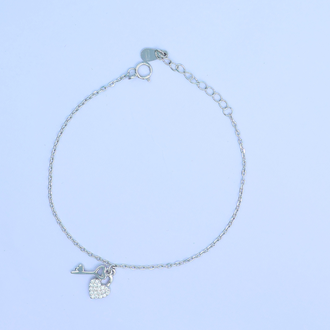Silver Heart Bracelet 925