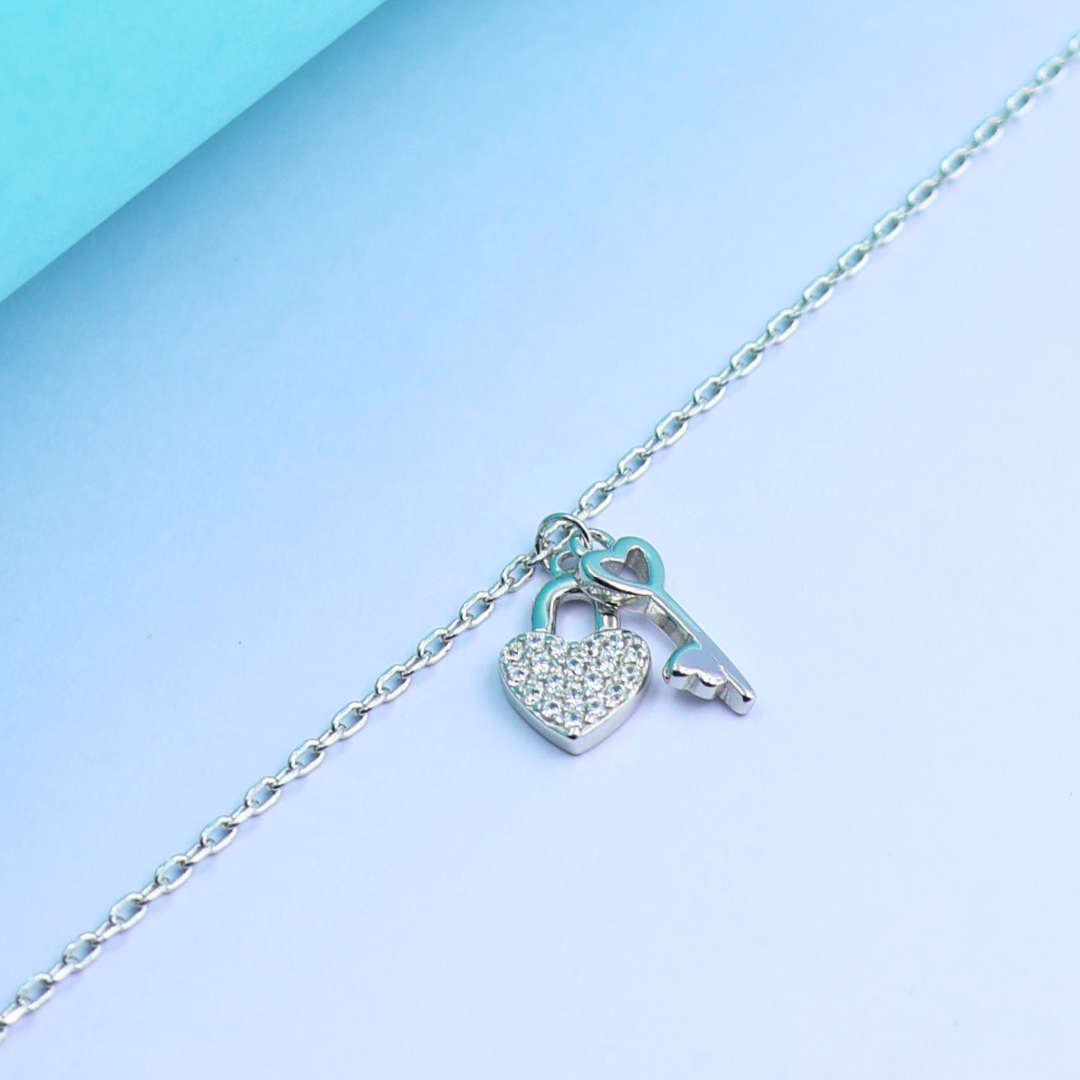 Silver Heart Bracelet 925