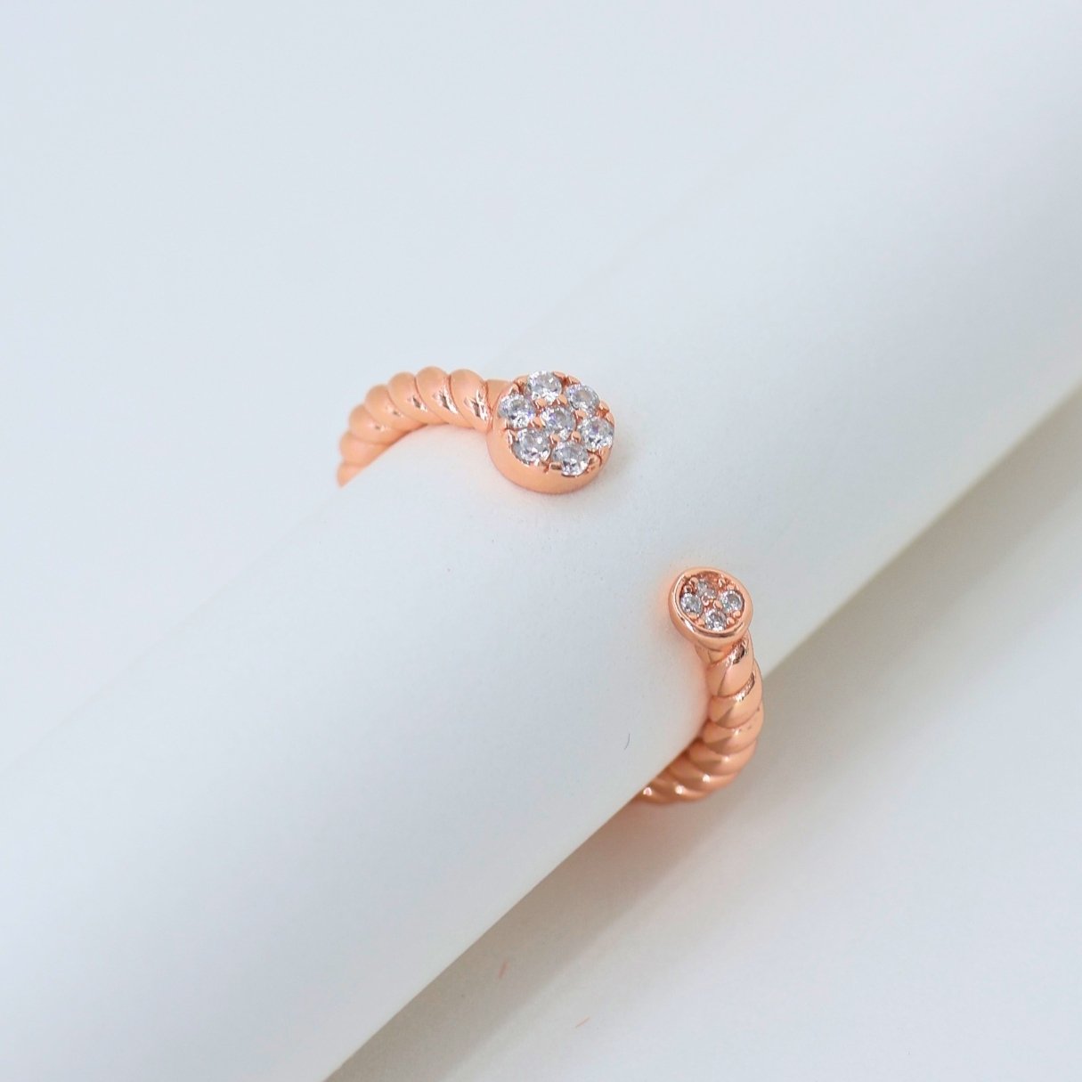 Set of 3 SILVER & Rose gold finishing silver ring (adjustable ring)925