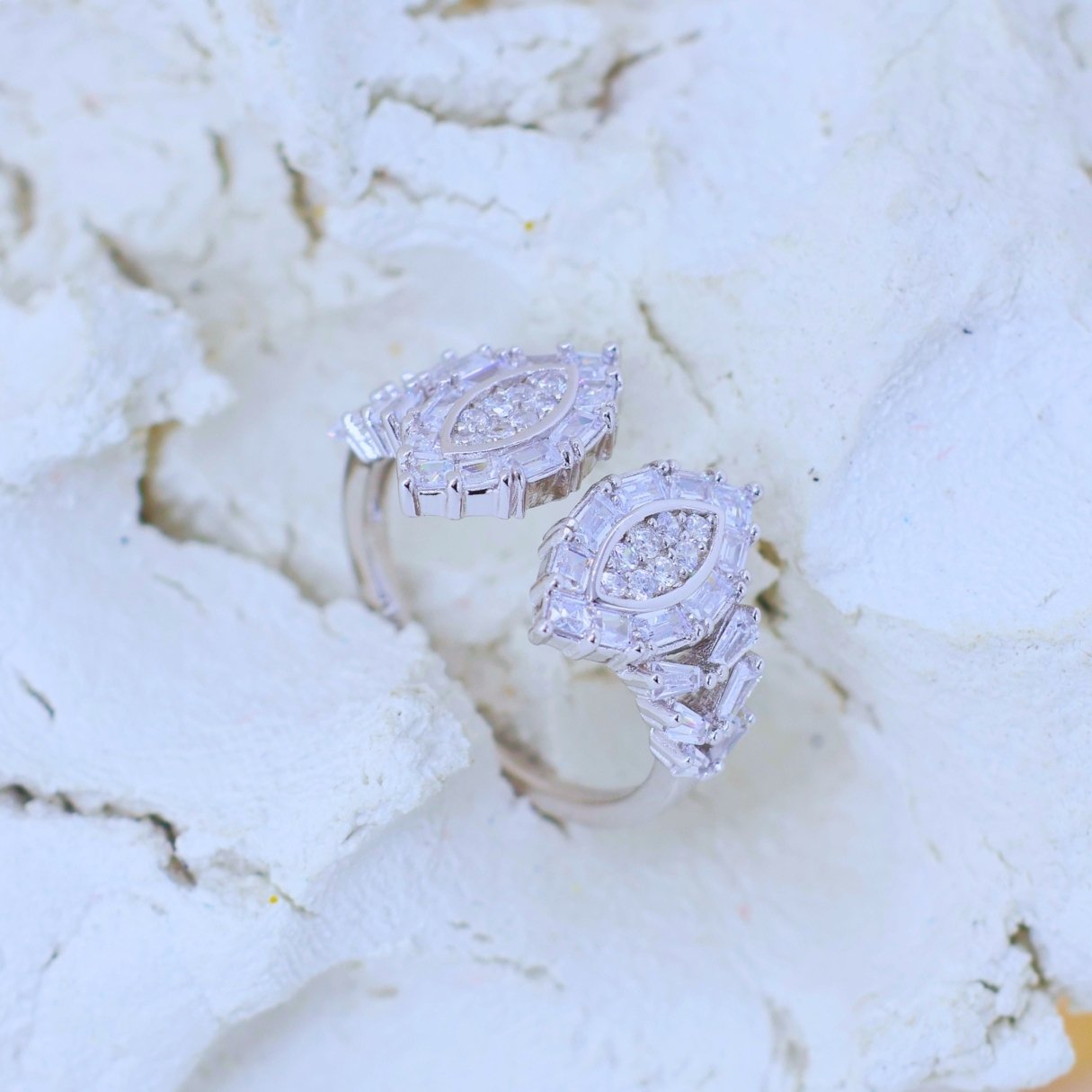 Sizzling Glittering silver ring (Adjustable ring)925