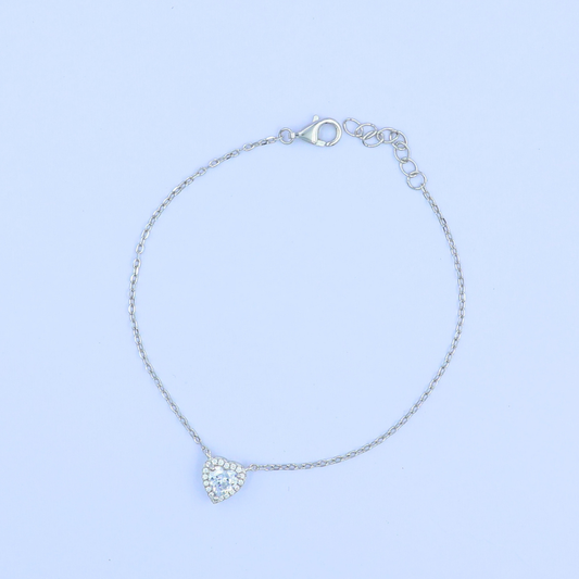 Silver Heart Bracelet 925
