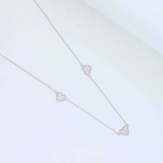 Silver Heart Twinkling Fancy  women neck wear 925