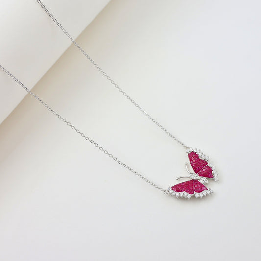 Butterfly Twinkling Fancy  women neck wear 925